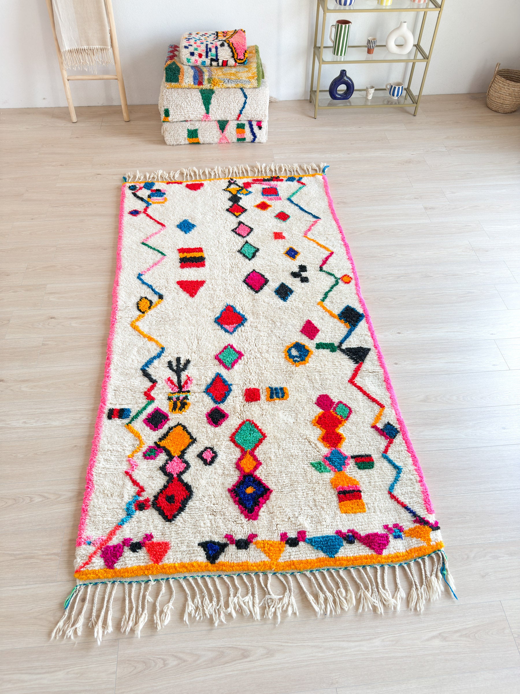 Colorful Berber rug 134 x 274 cm - n°2255