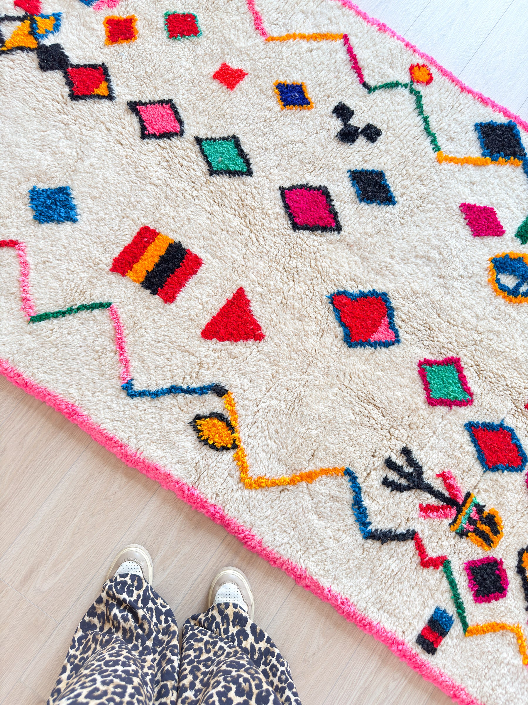 Colorful Berber rug 134 x 274 cm - n°2255