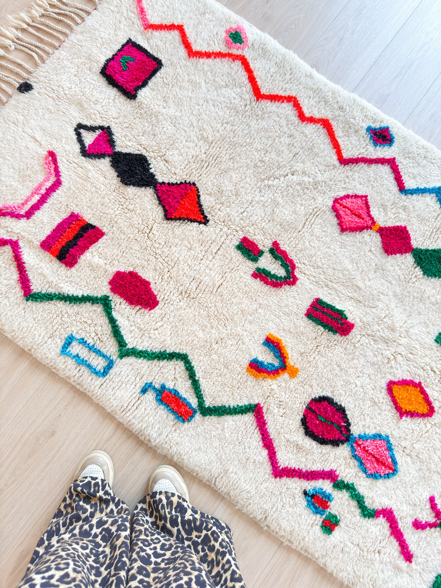 Colorful Berber rug 121 x 219 cm - n°2253