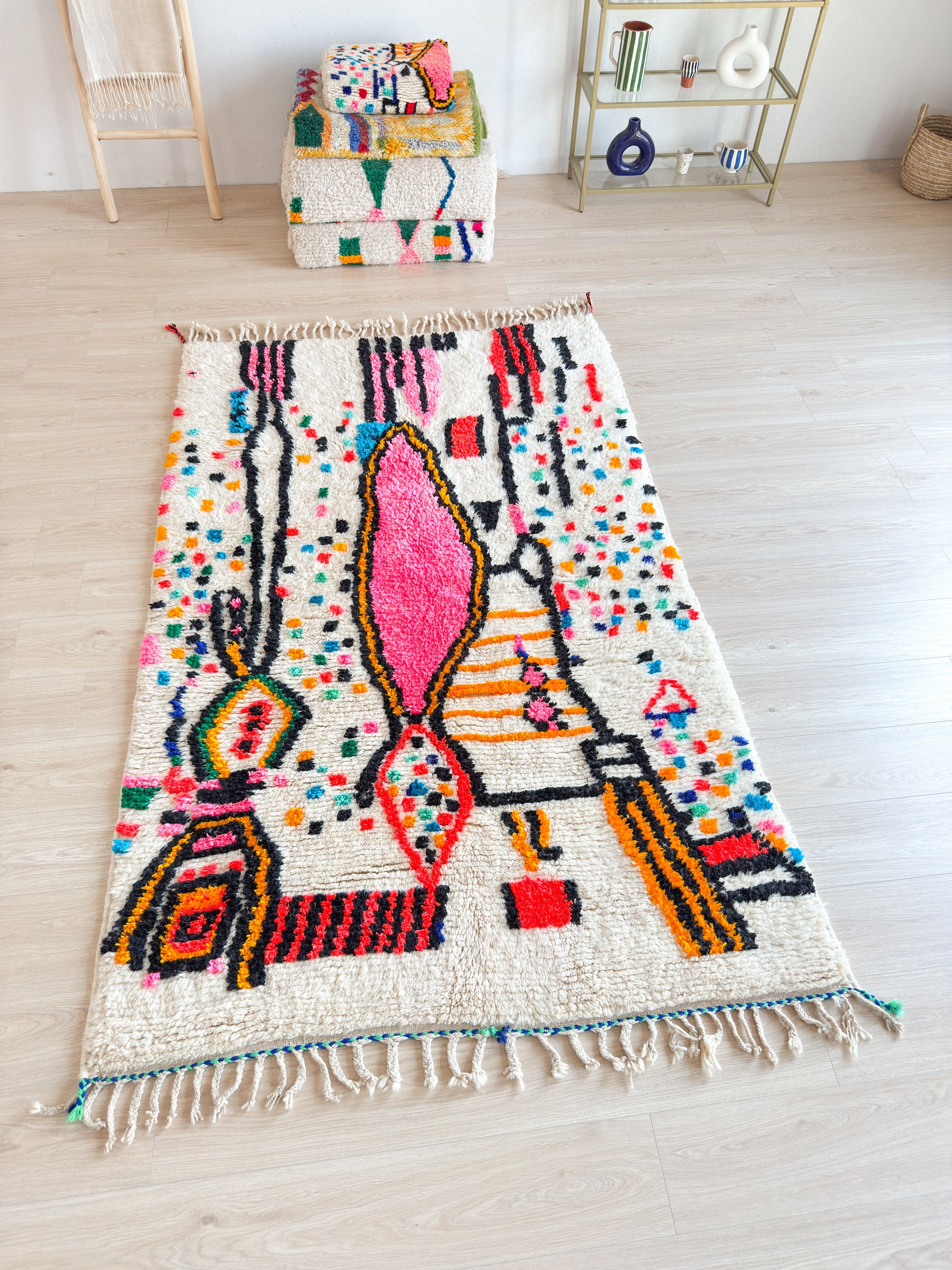 Bunter Berberteppich 147 x 252 cm - Nr. 2251