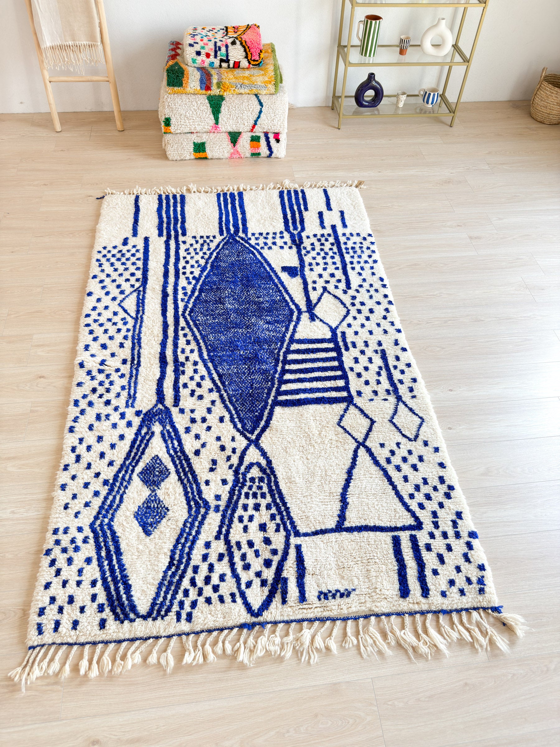 Bunter Berberteppich 151 x 253 cm - Nr. 2210