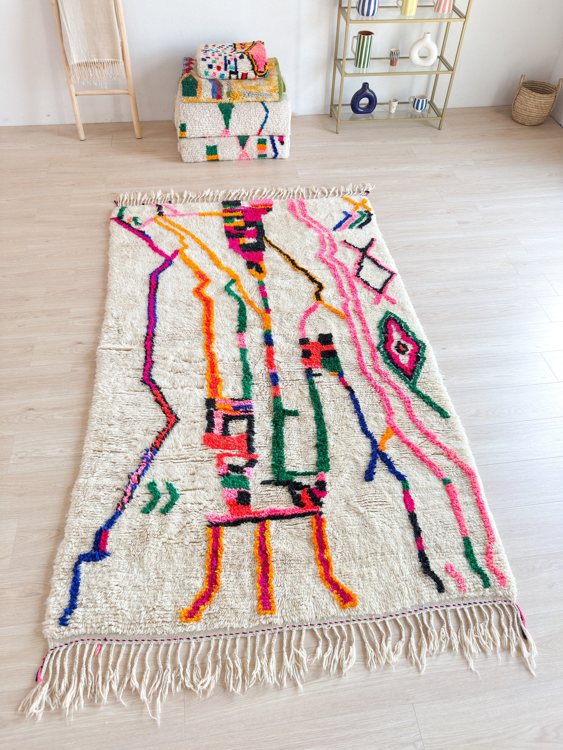 Bunter Berberteppich 155 x 280 cm - Nr. 2254