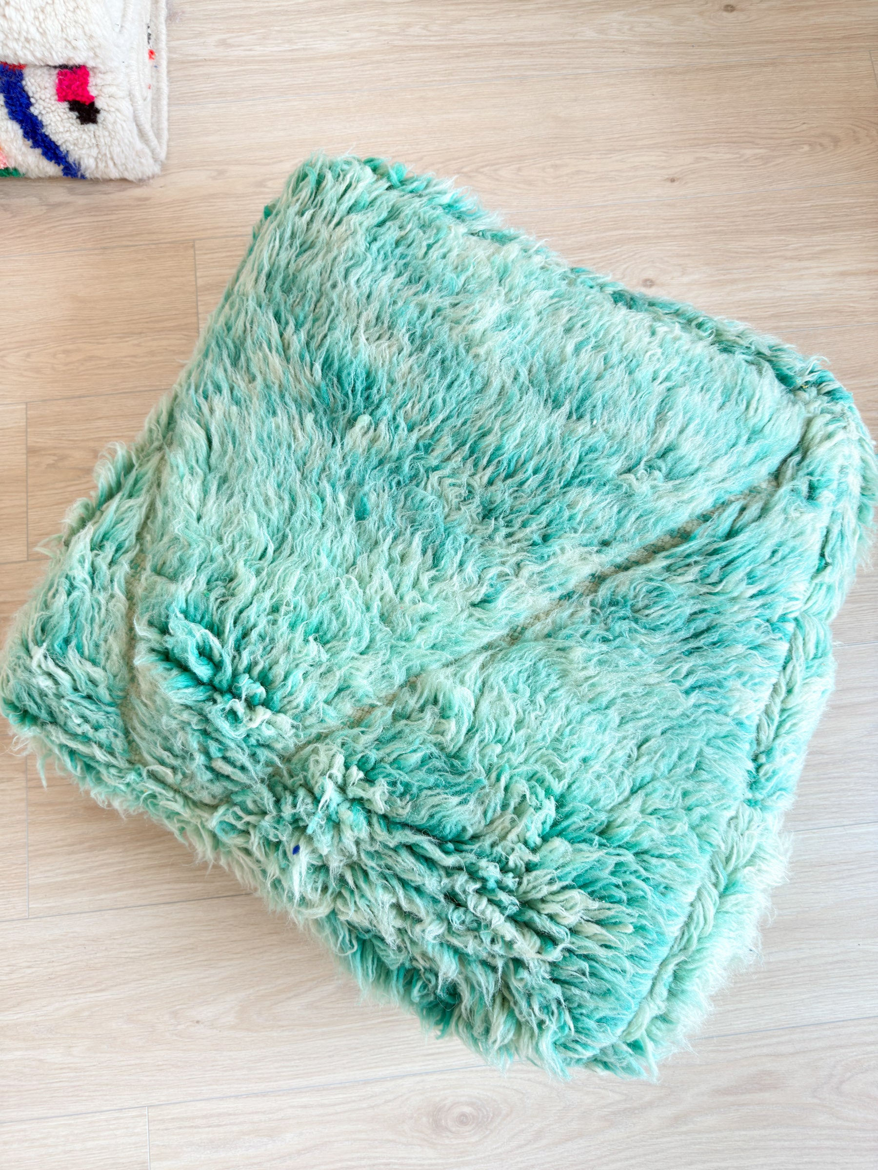 Marokkanischer Pouf, bunter Berber-Pouf - 60 x 60 cm - Nr. 42