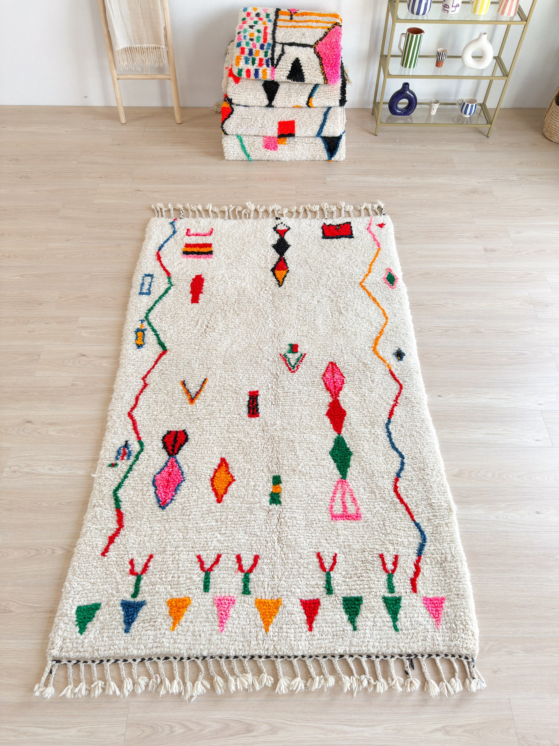 Tapis berbère coloré 152 x 266 cm - n°1833