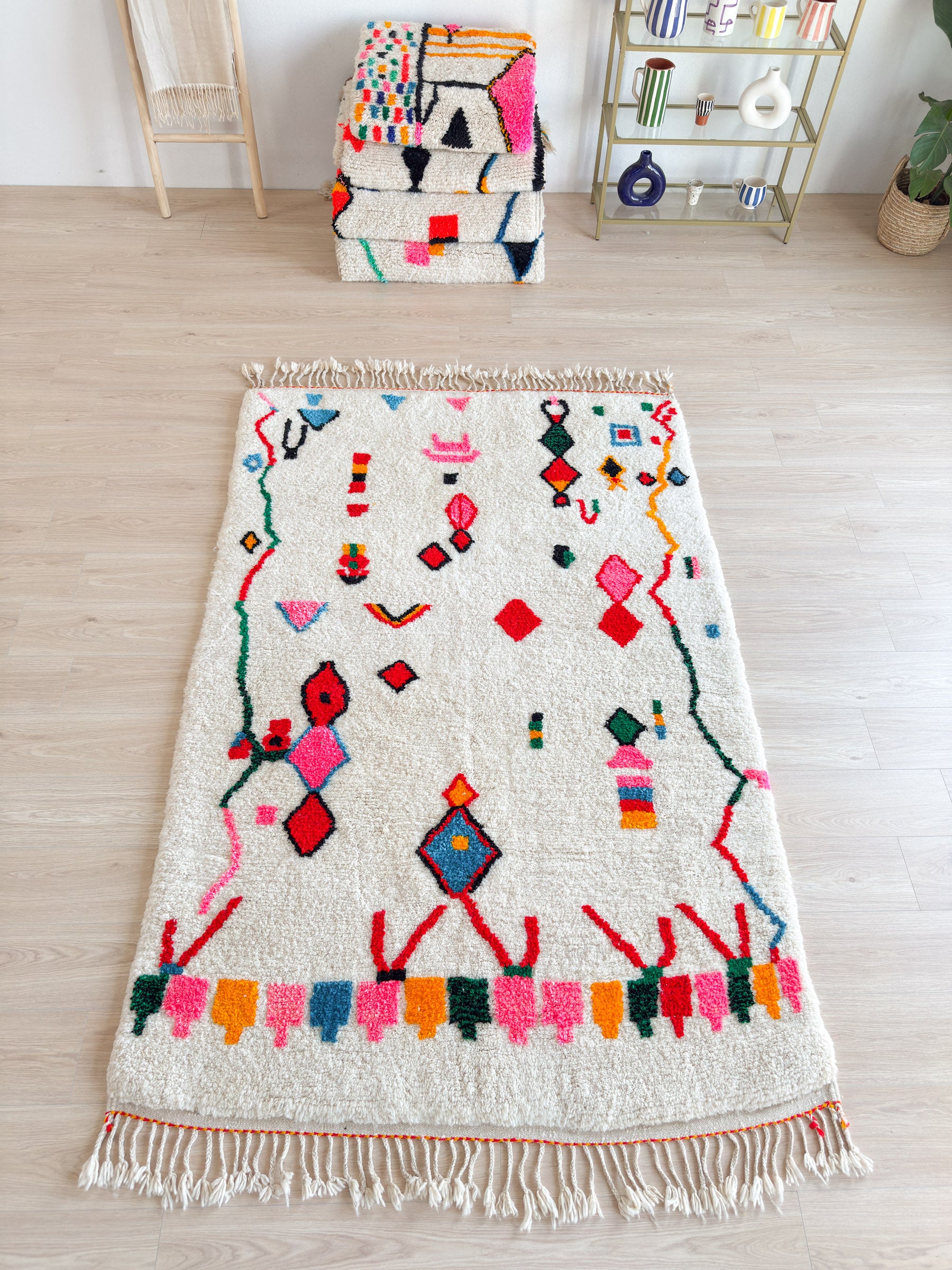 Colorful Berber rug 158 x 262 cm - n°1826