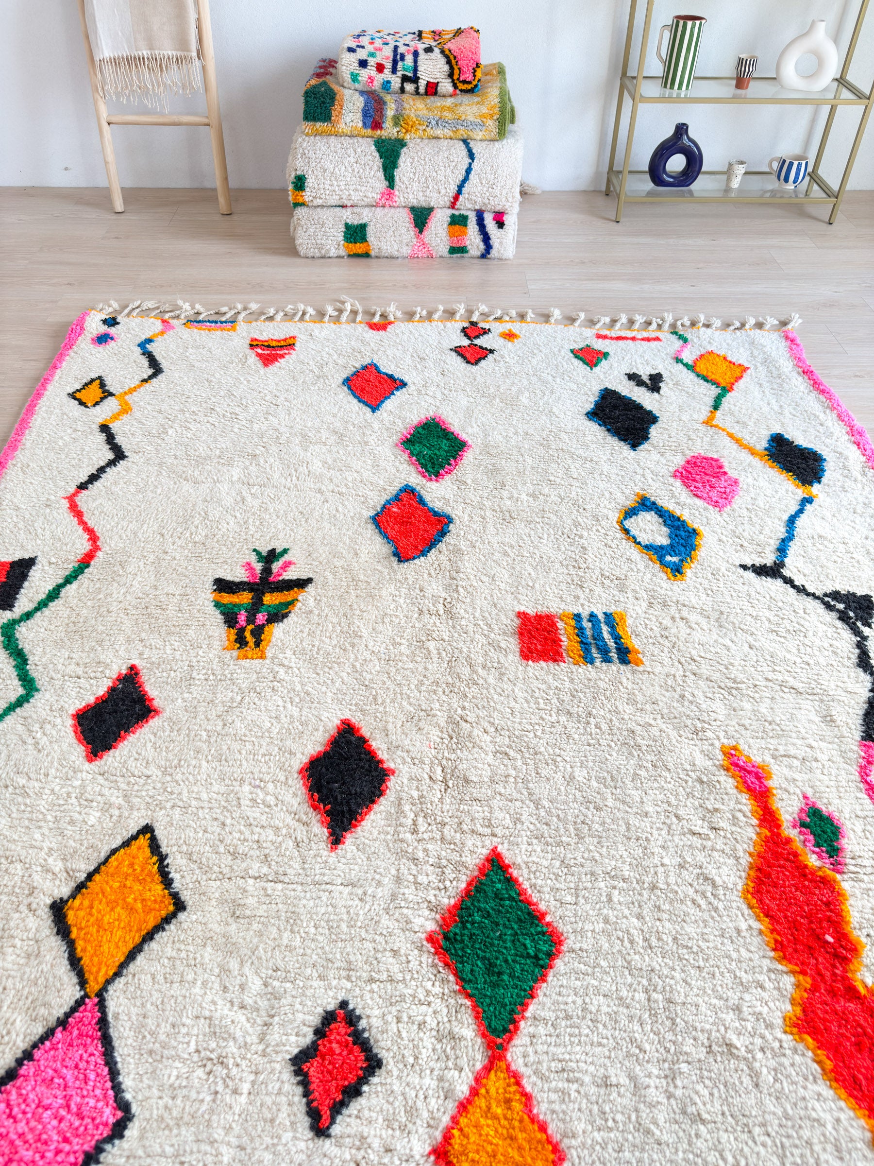Colorful Berber rug 218 x 313 cm - n°2199