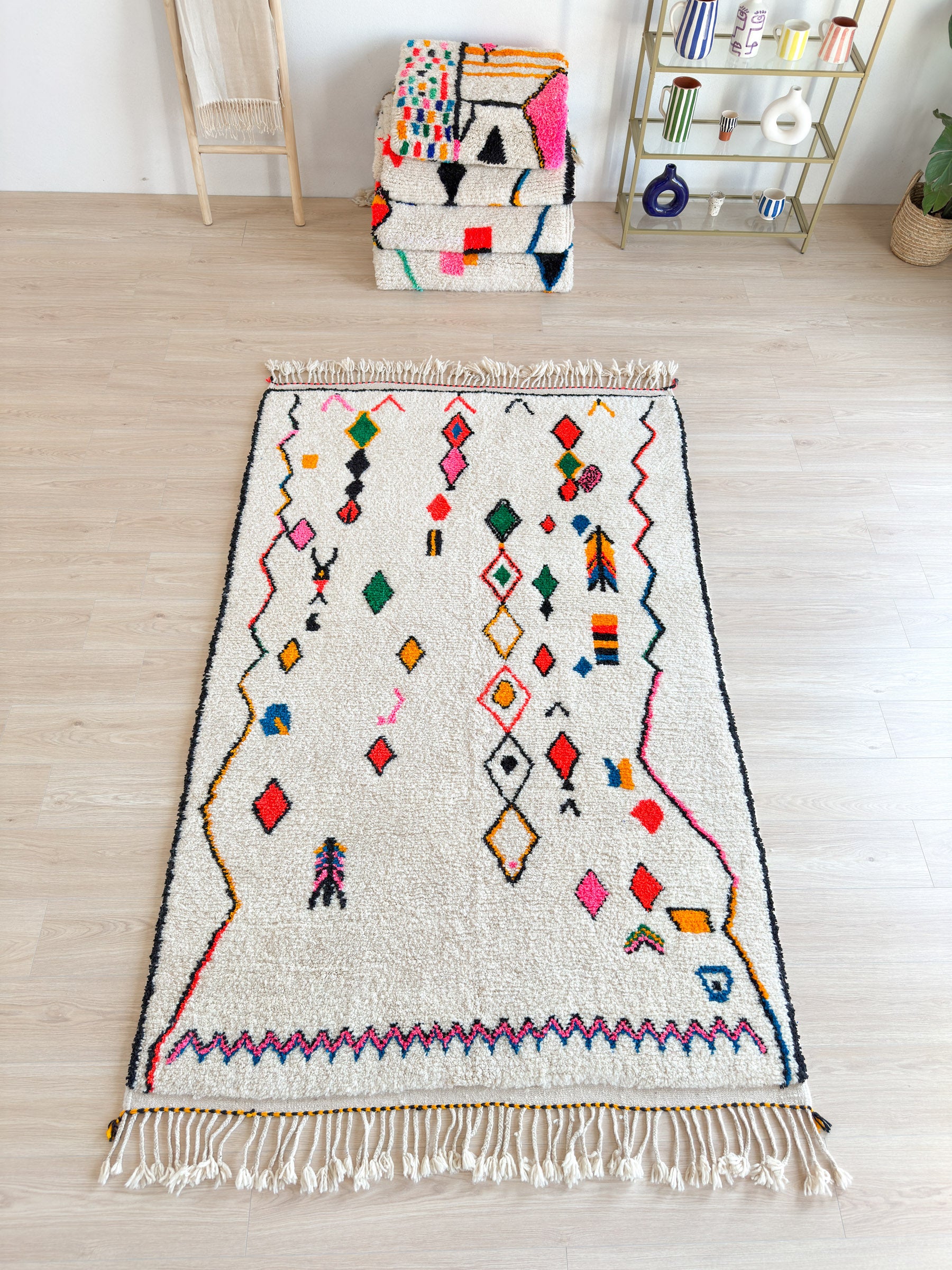 Tapis berbère coloré 159 x 275 cm - n°1817