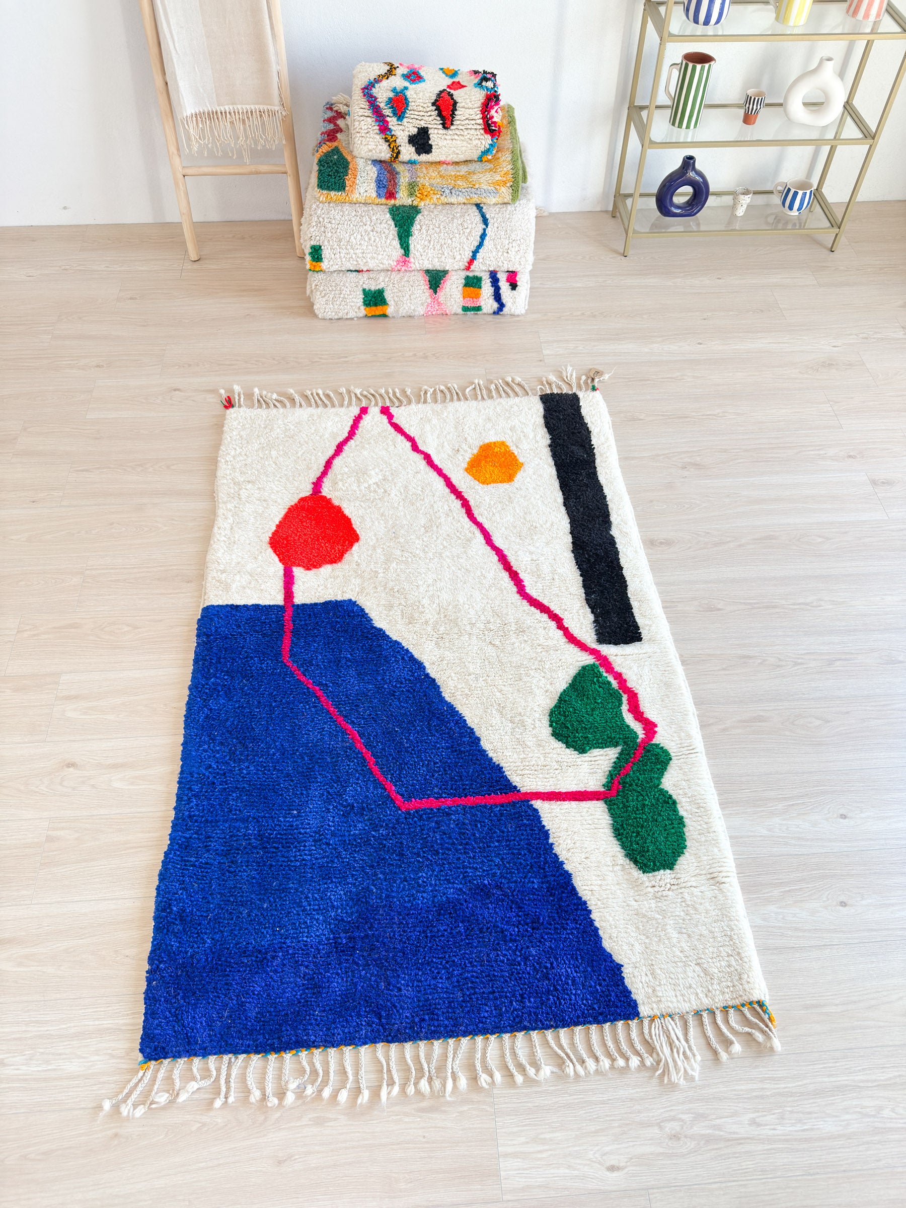 Bunter Berberteppich 123 x 205 cm - Nr. 2328