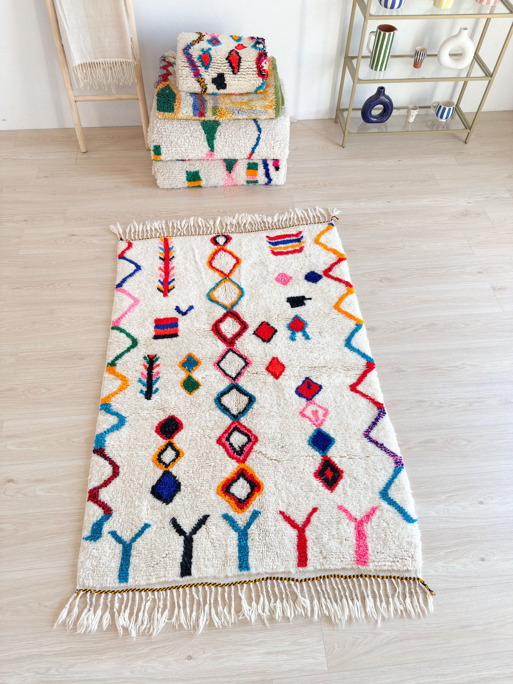 Tapis berbère coloré 119 x 191 cm - n°2287