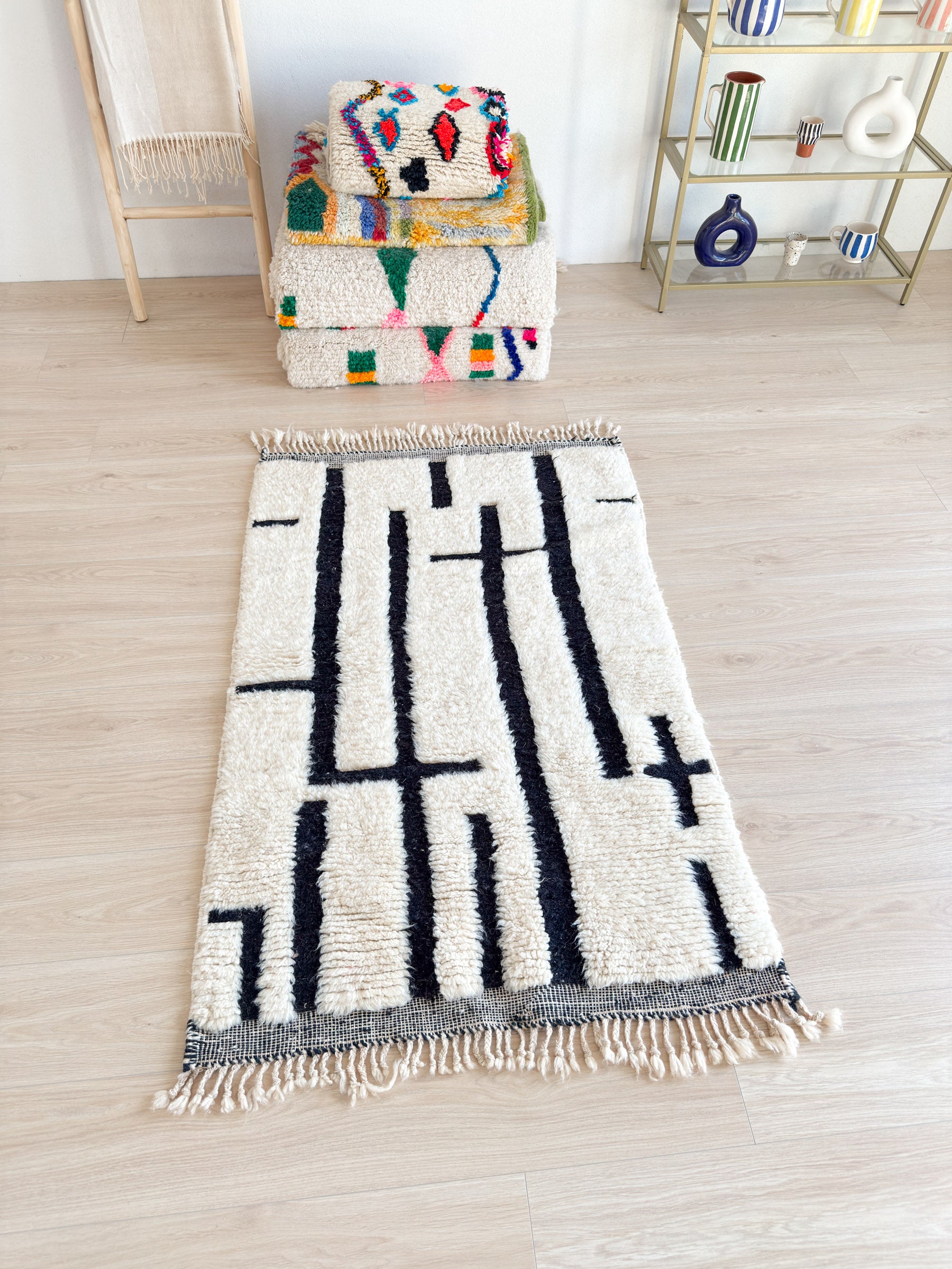 Colorful Berber rug 97 x 163 cm - n°2282