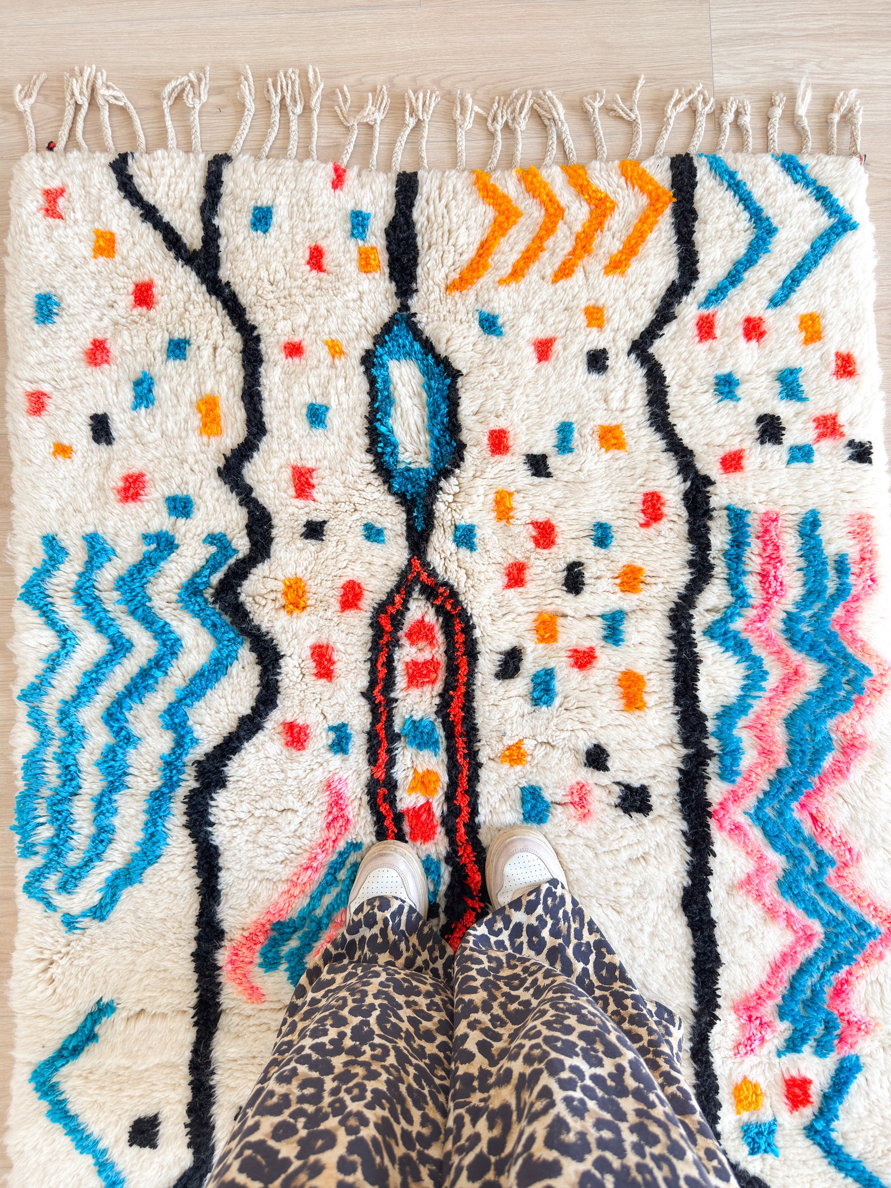 Bunter Berberteppich 115 x 181 cm - Nr. 2299