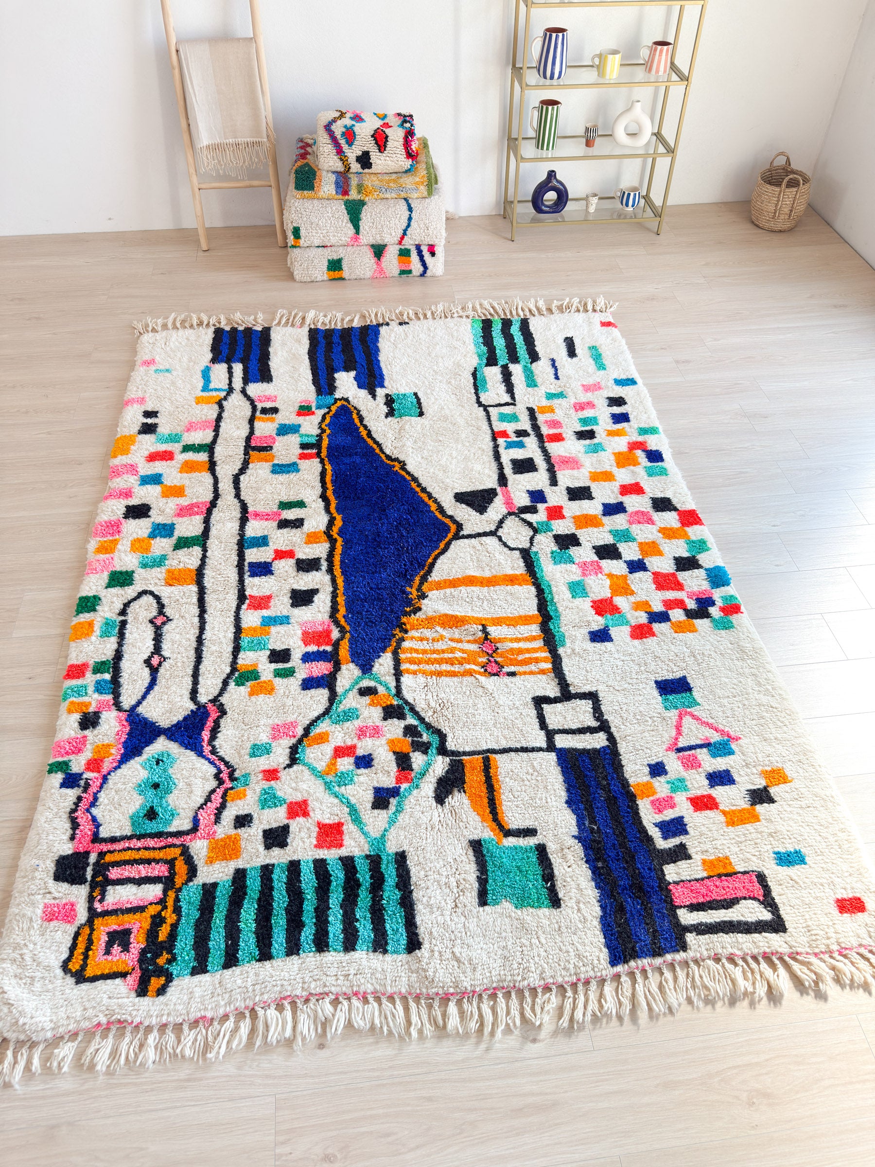 Colorful Berber rug 218 x 311 cm - n°2277