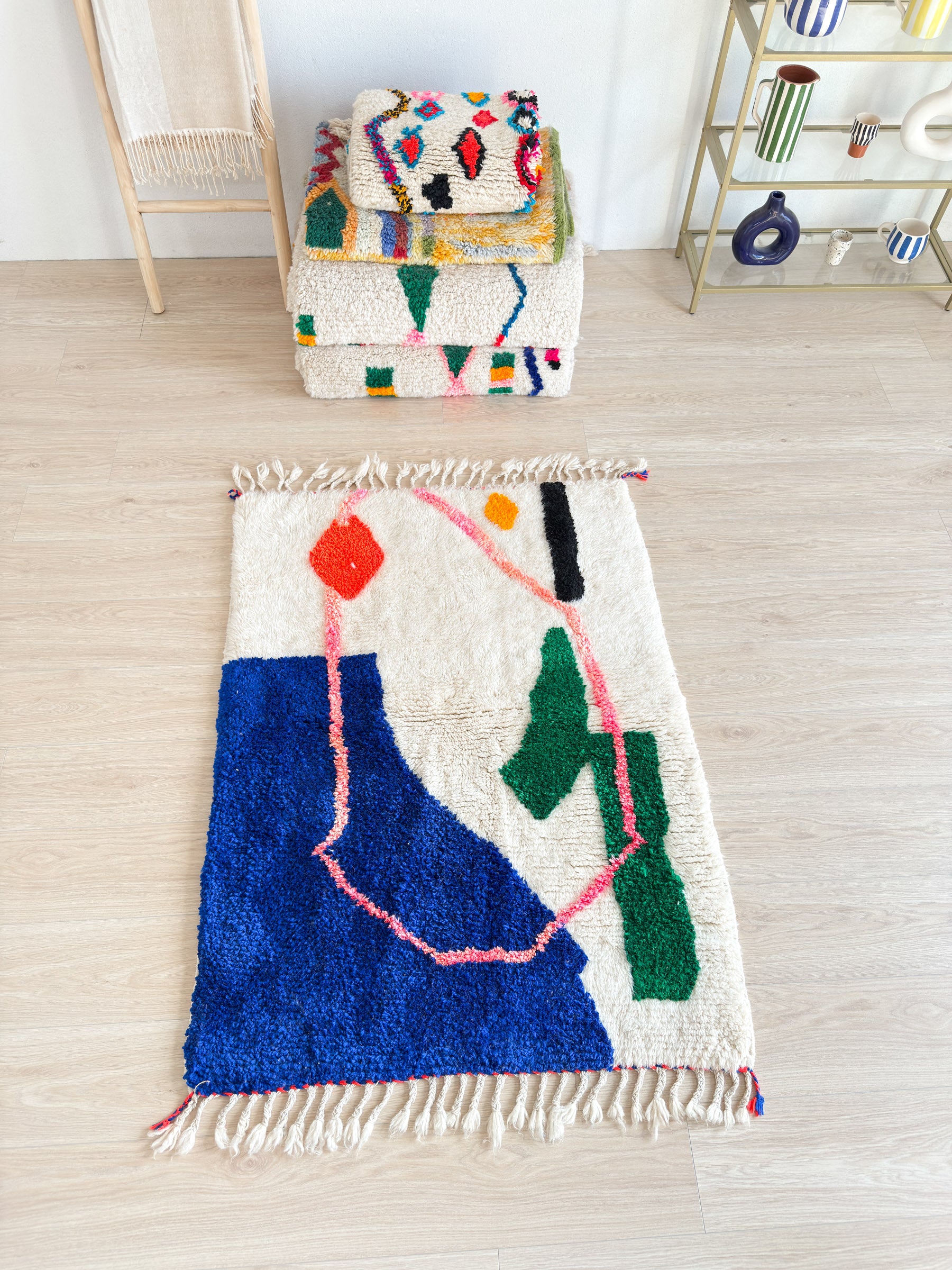 Tapis berbère coloré 103 x 155 cm - n°2401