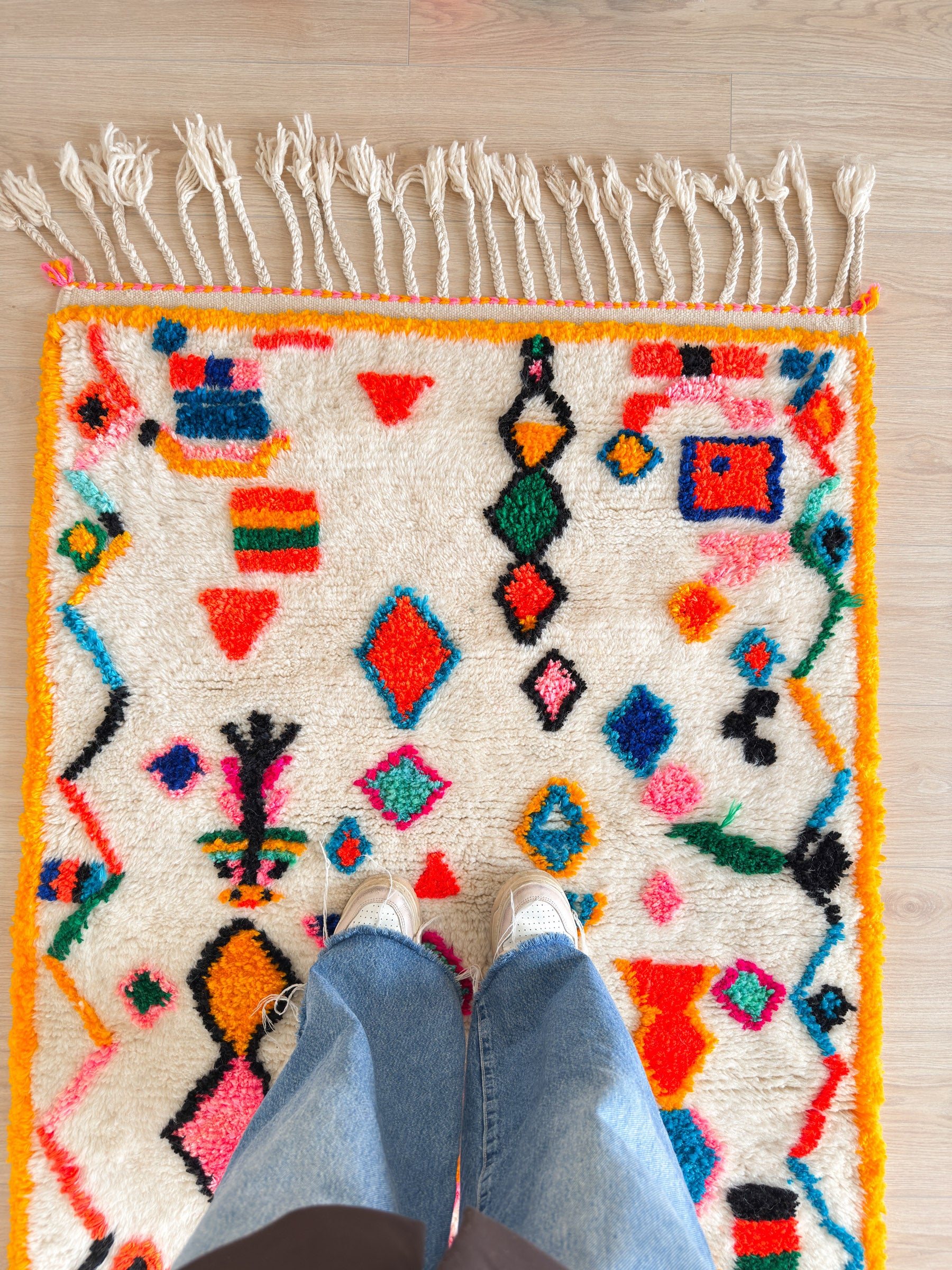 Tapis berbère coloré 100 x 170 cm - n°2386