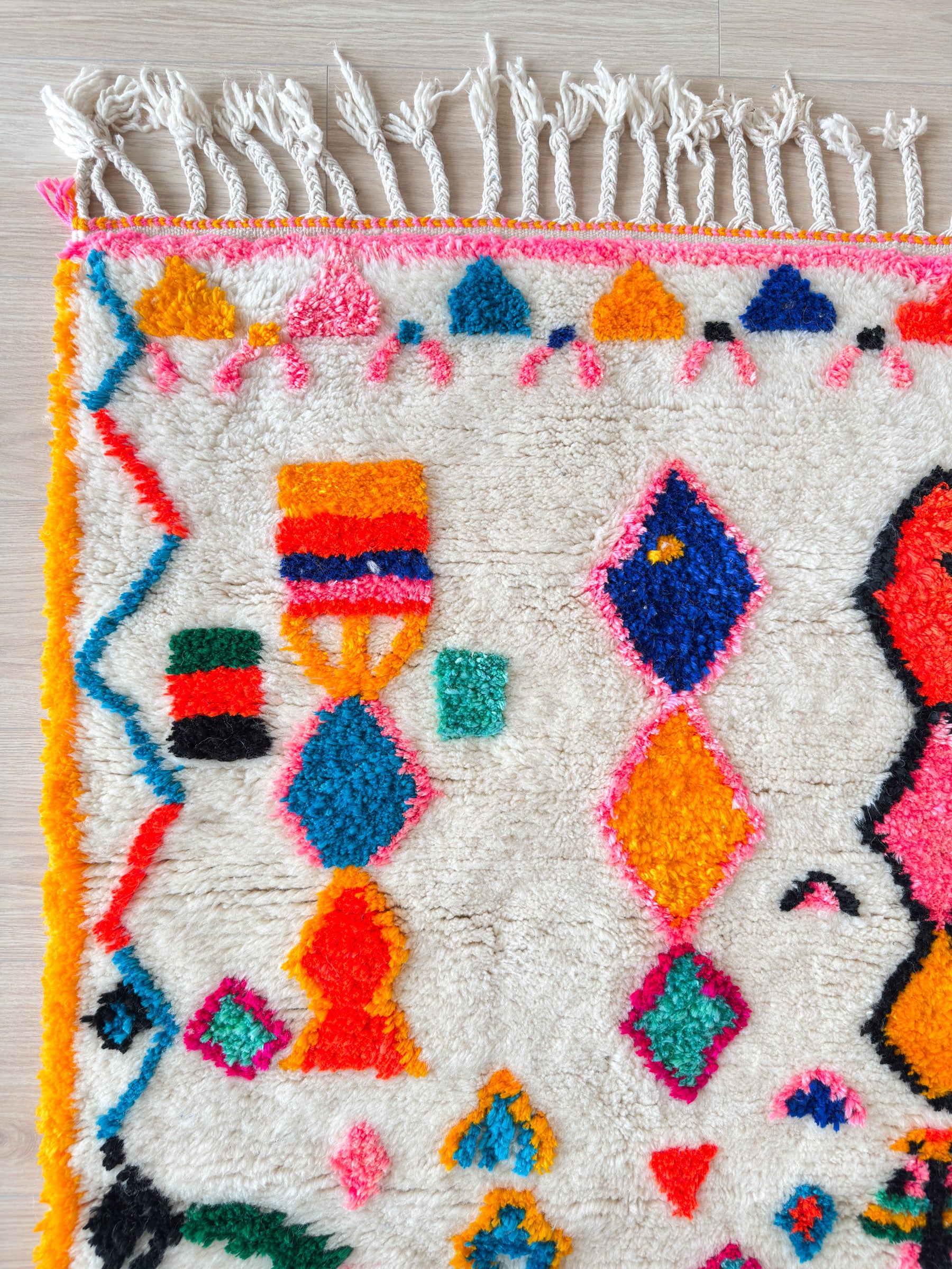 Tapis berbère coloré 100 x 170 cm - n°2386