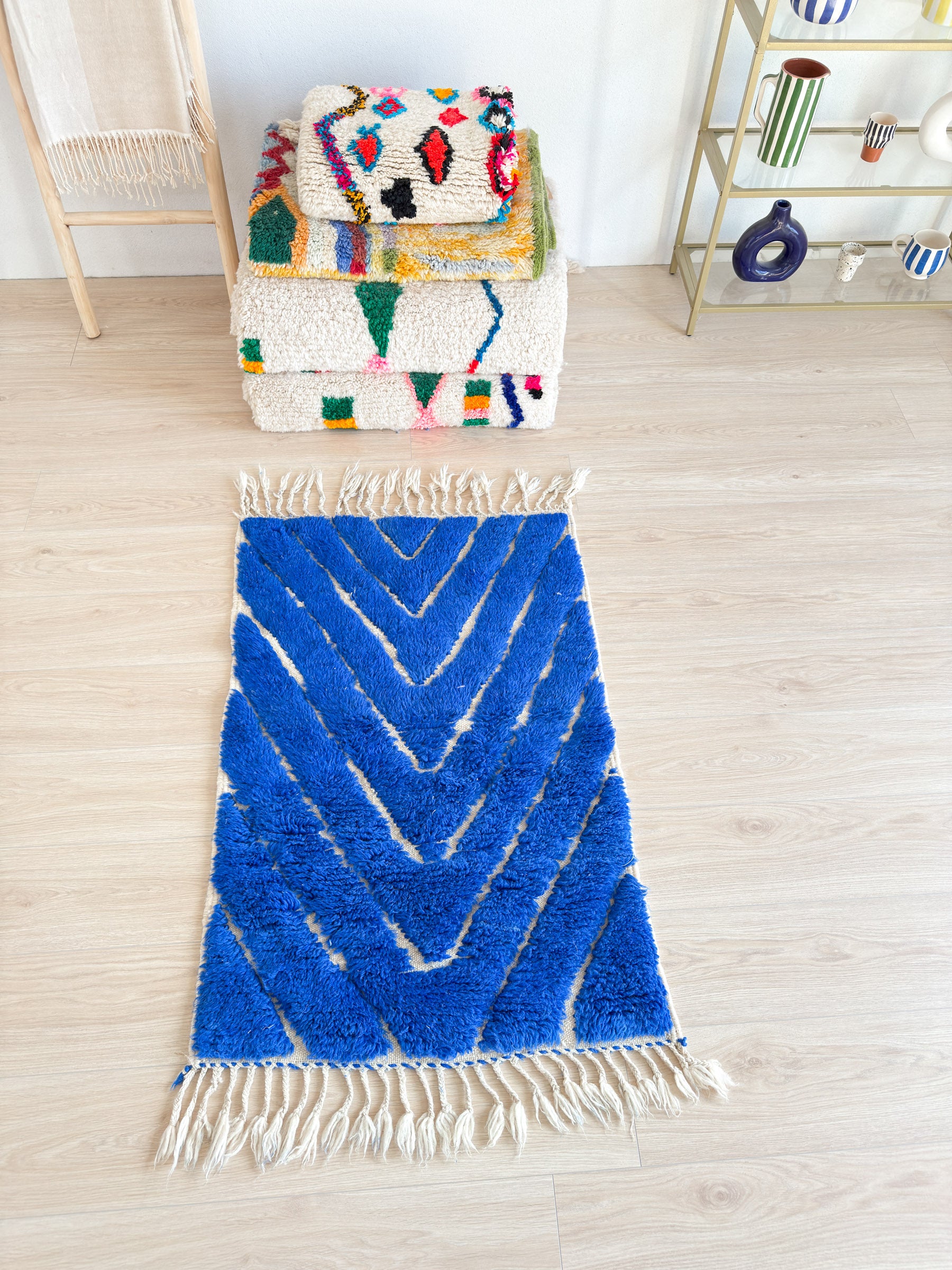 Colorful Berber rug 77 x 133 cm - No. 2397