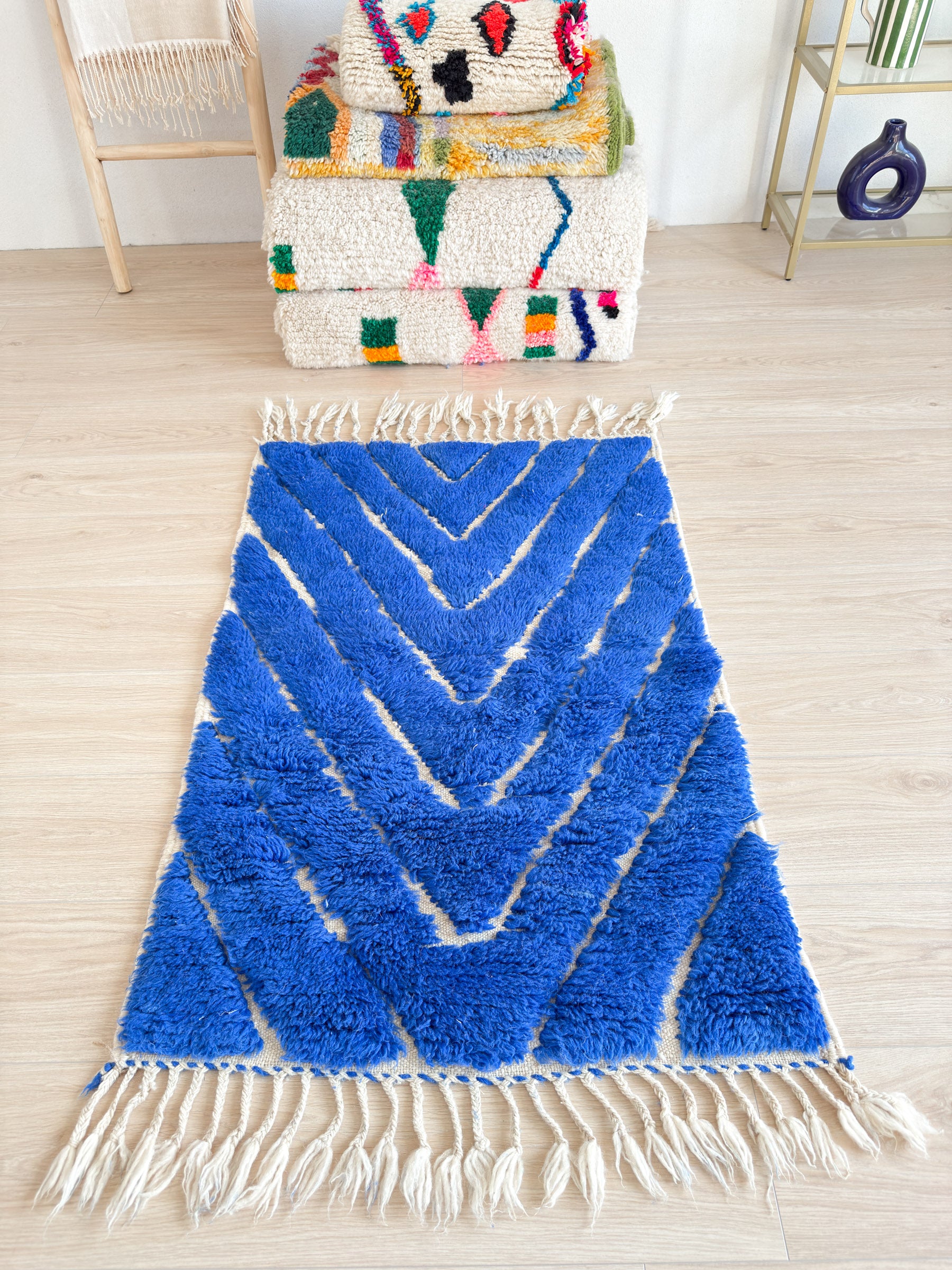 Colorful Berber rug 77 x 133 cm - No. 2397