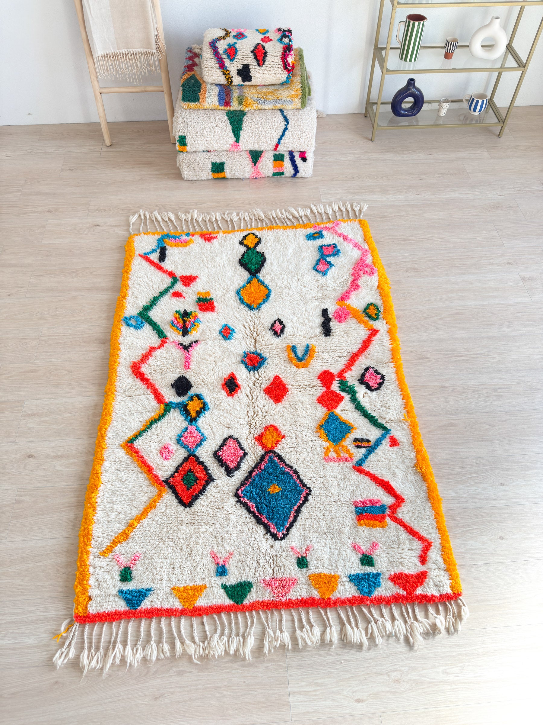 Tapis berbère coloré 125 x 206 cm - n°2398