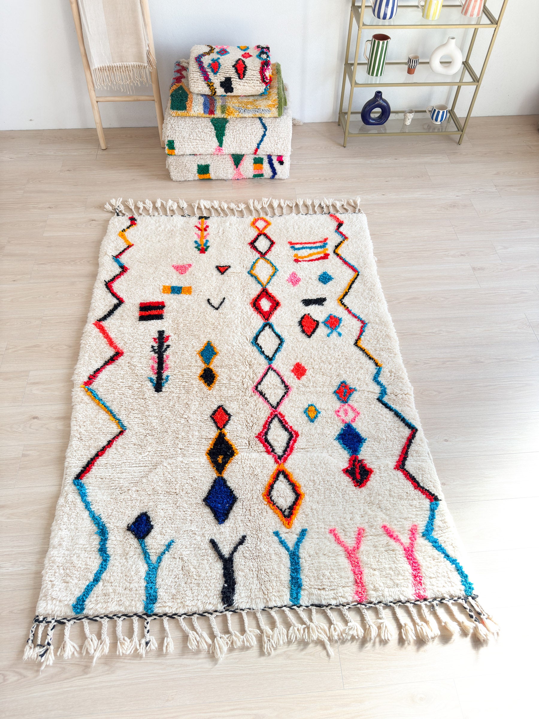 Tapis berbère coloré 151 x 235 cm - n°2353