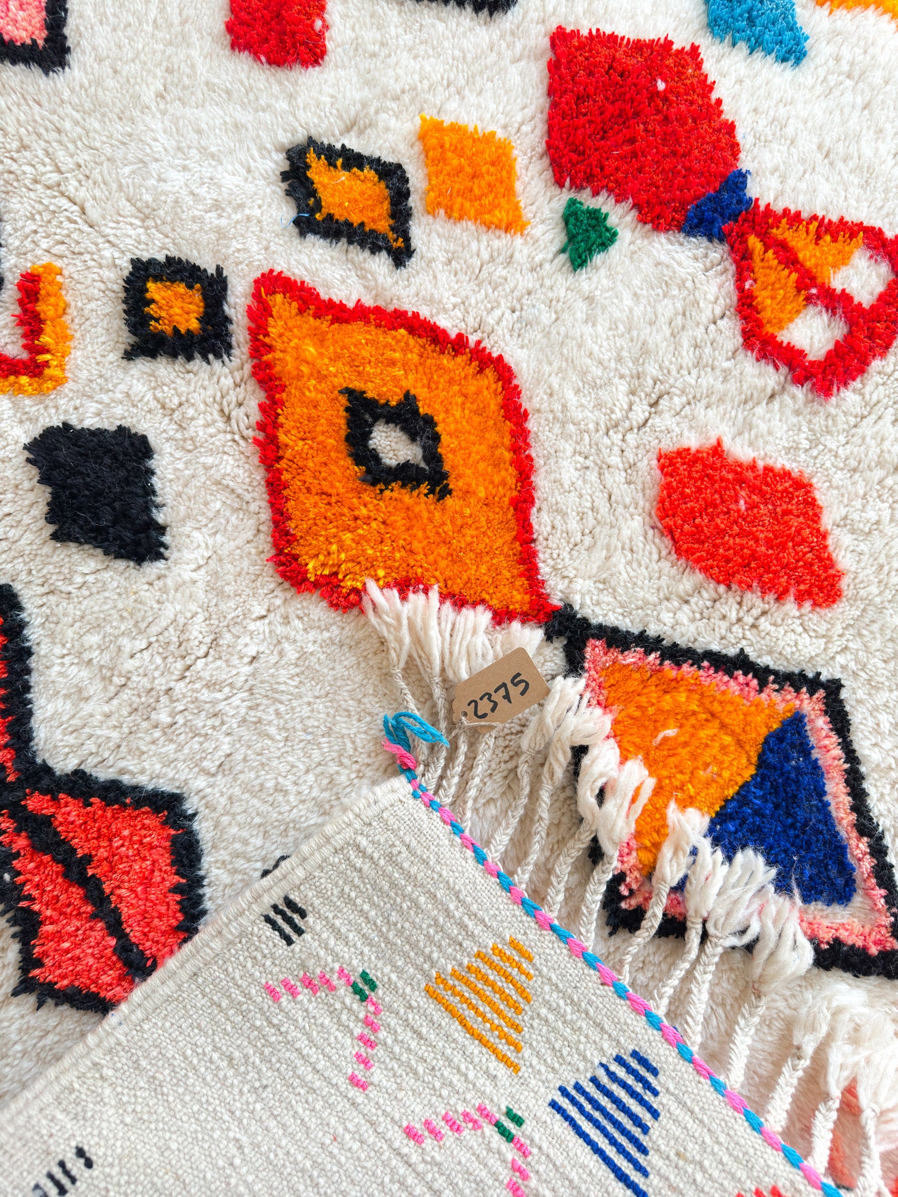 Tapis berbère coloré 123 x 210 cm - n°2375