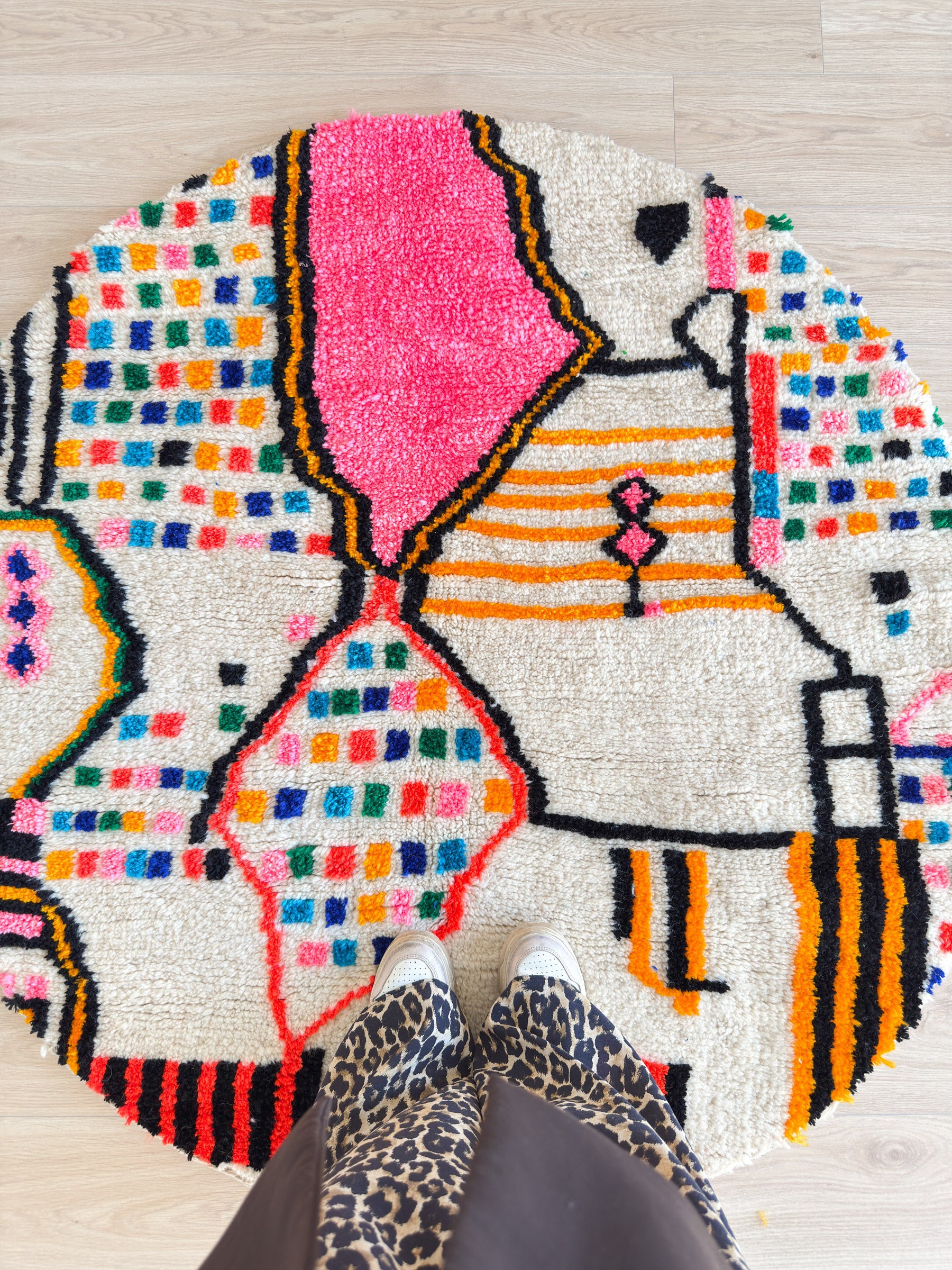 Colorful Berber rug 138 cm - No. 1