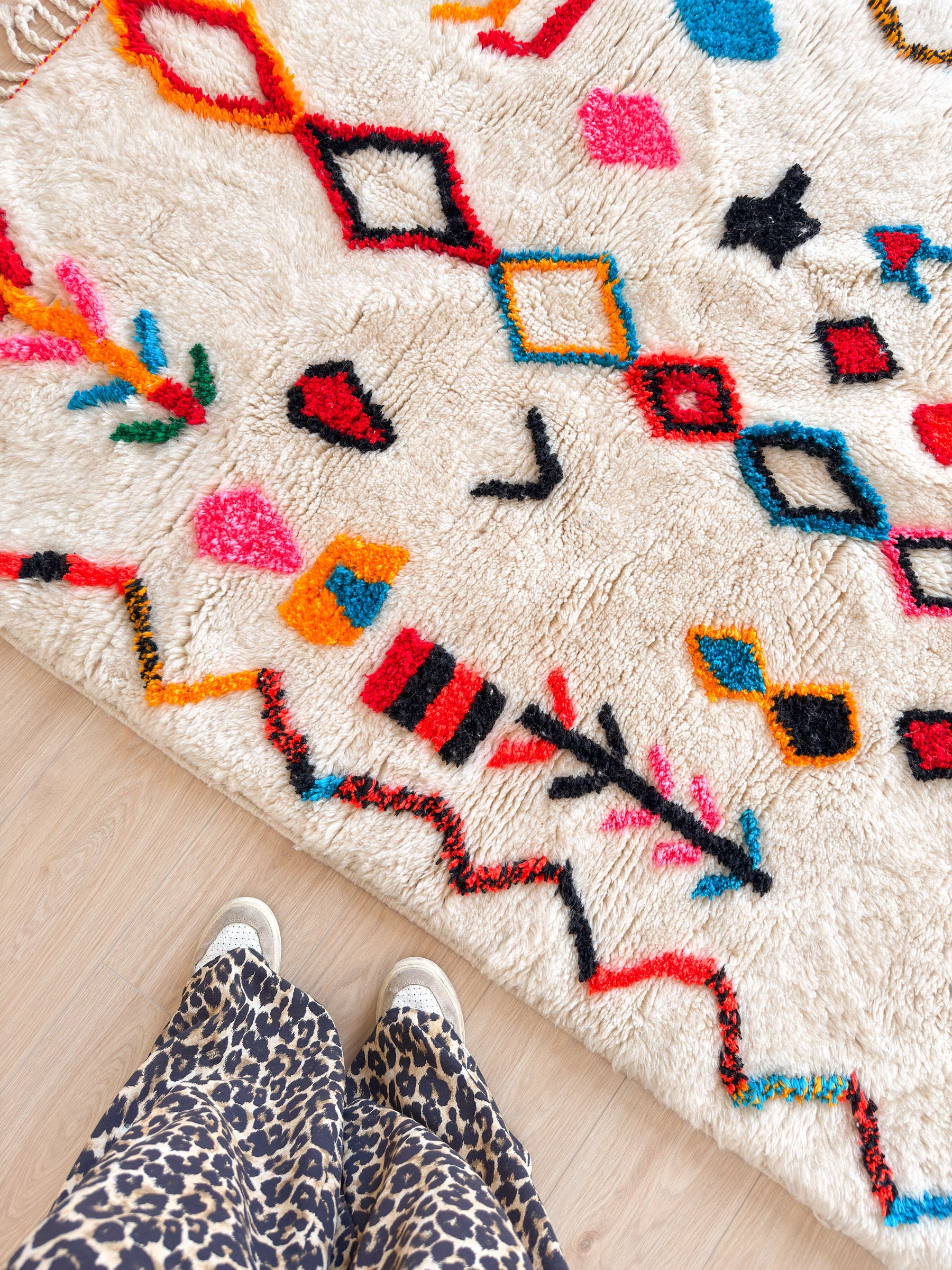 Bunter Berberteppich 150 x 217 cm - Nr. 2442