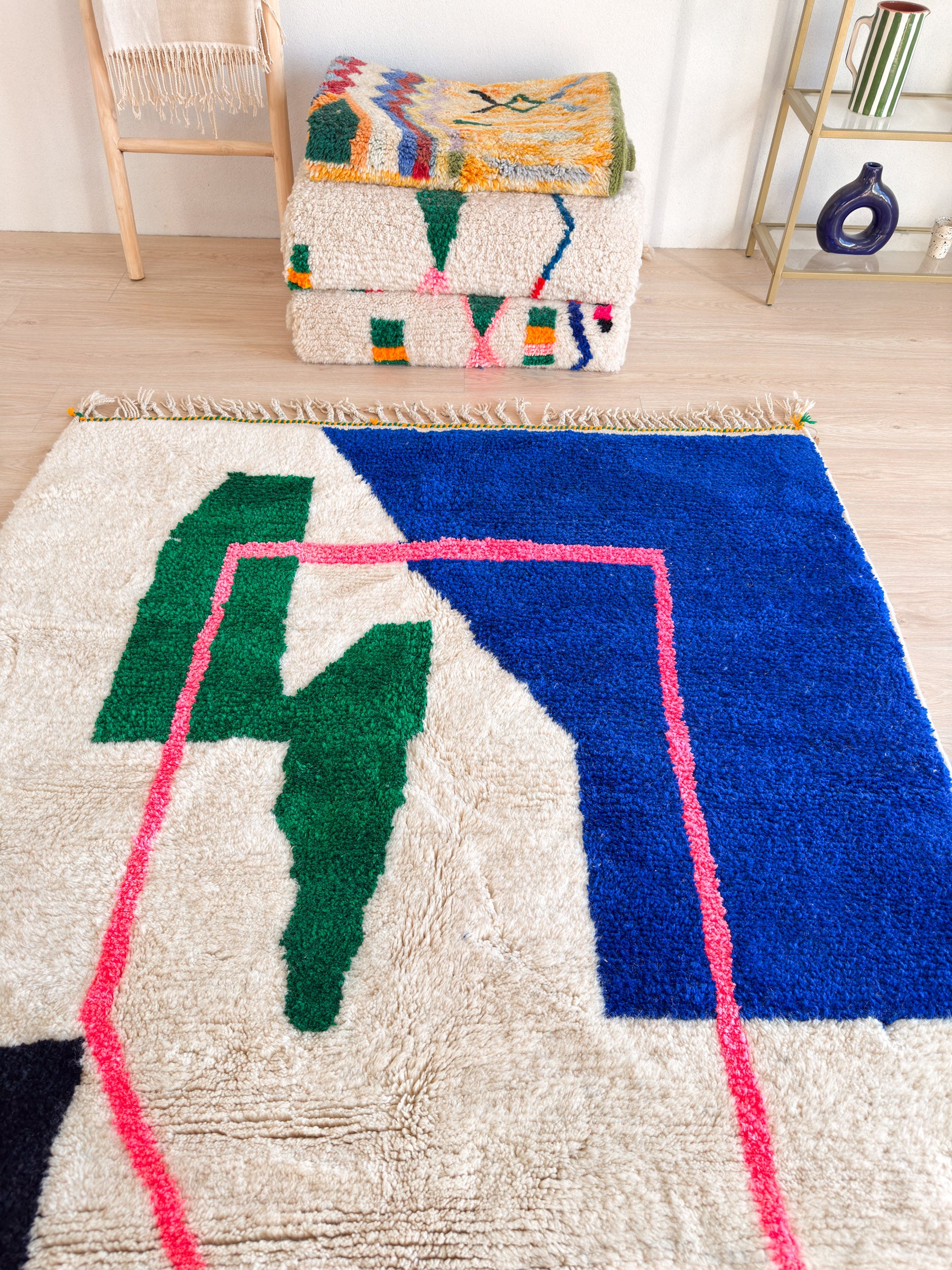 Bunter Berberteppich 156 x 220 cm - Nr. 2448