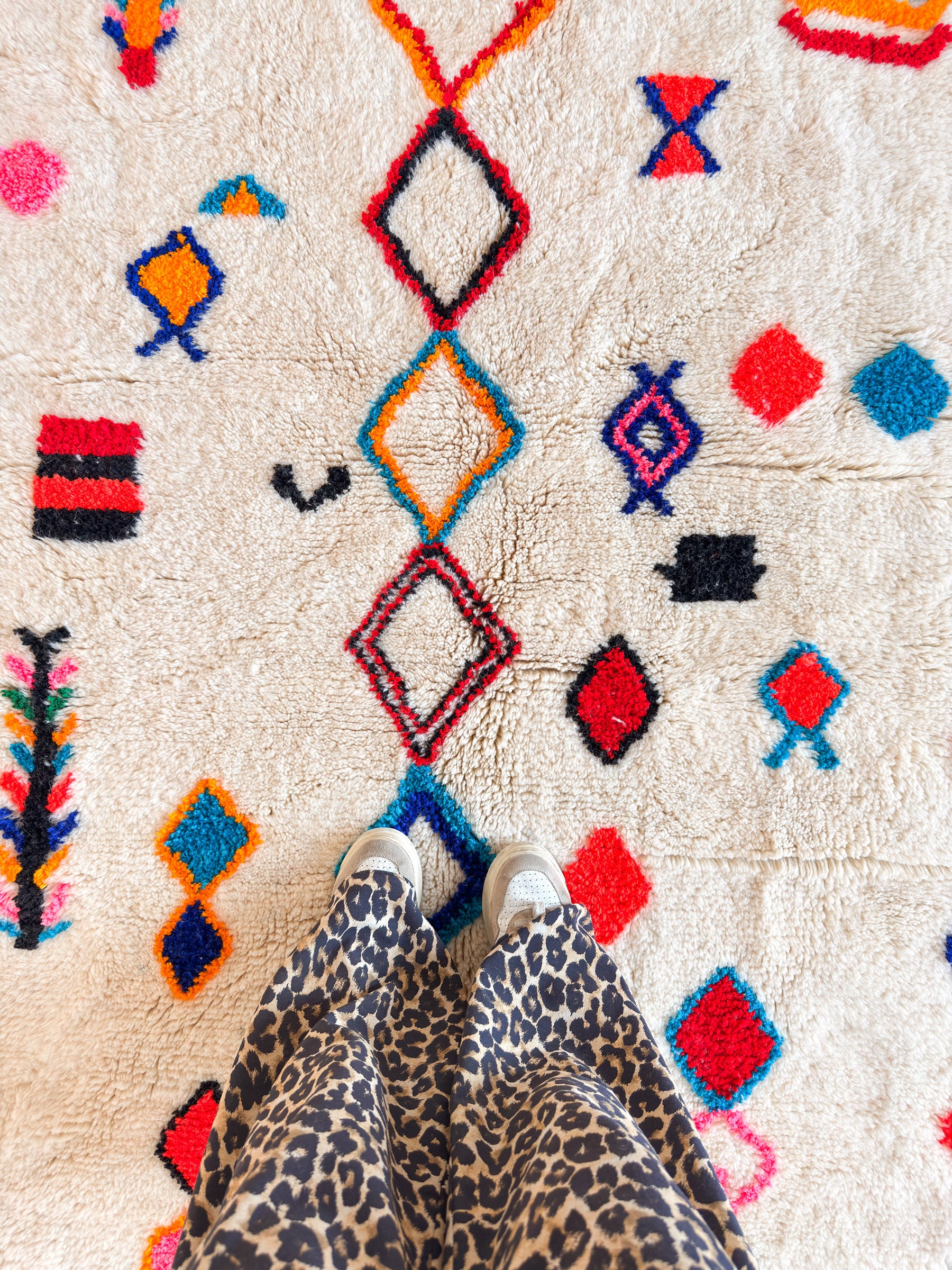 Colorful Berber rug 141 x 241 cm - No. 2438