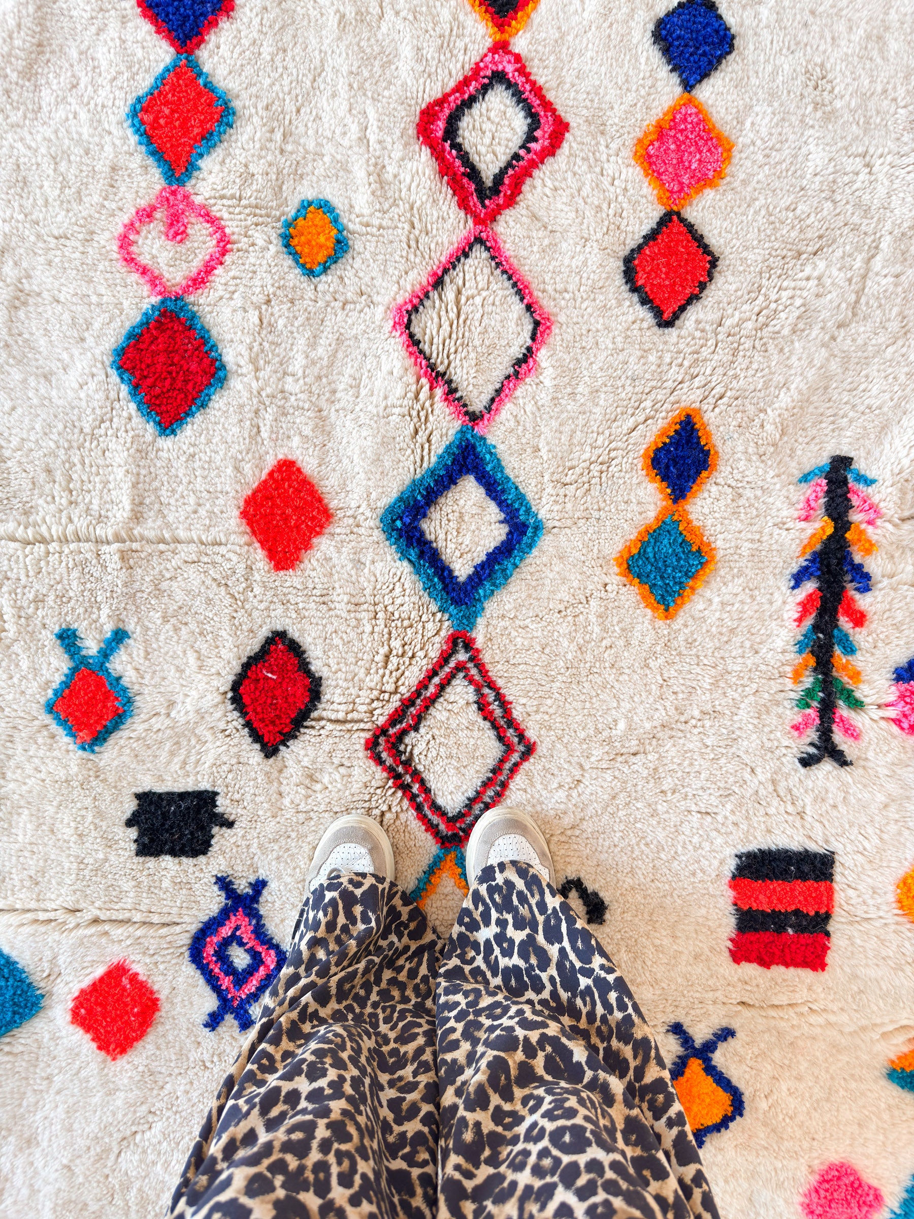 Colorful Berber rug 141 x 241 cm - No. 2438