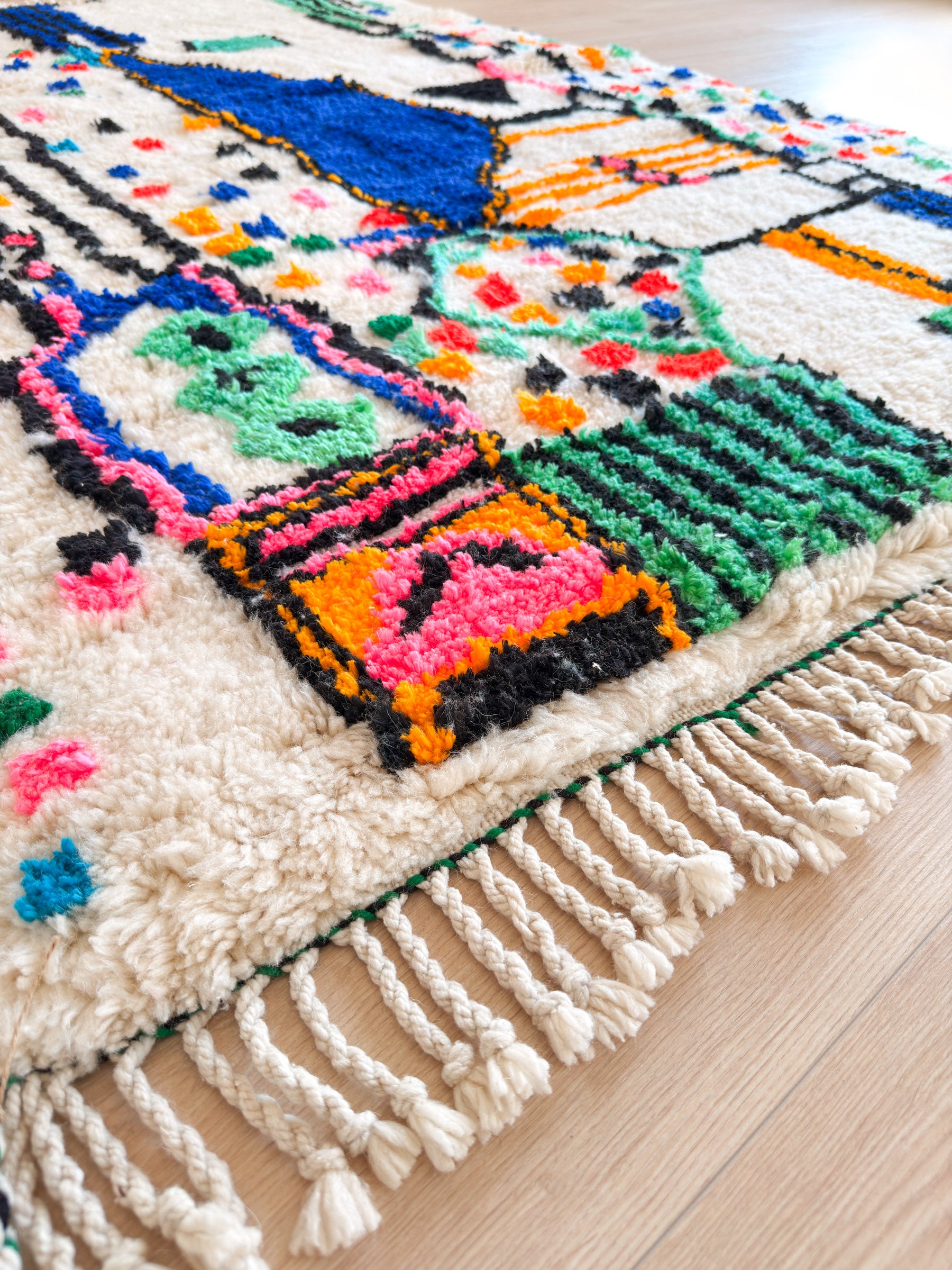 Bunter Berberteppich 148 x 229 cm - Nr. 2410