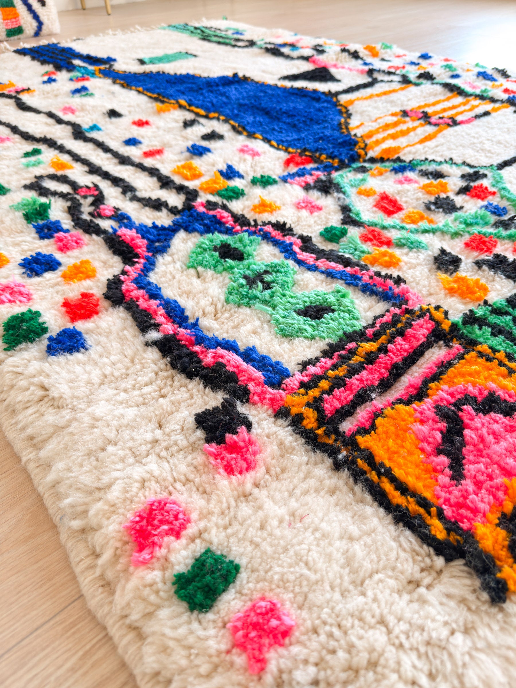 Bunter Berberteppich 148 x 229 cm - Nr. 2410