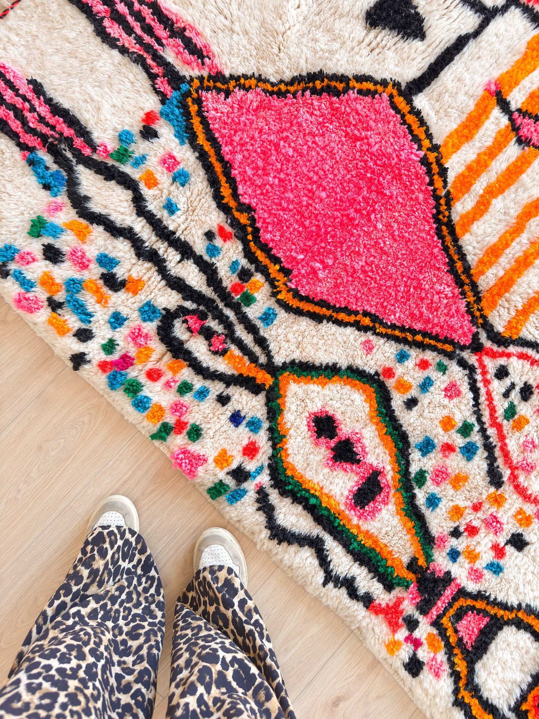 Bunter Berberteppich 148 x 225 cm - Nr. 2415