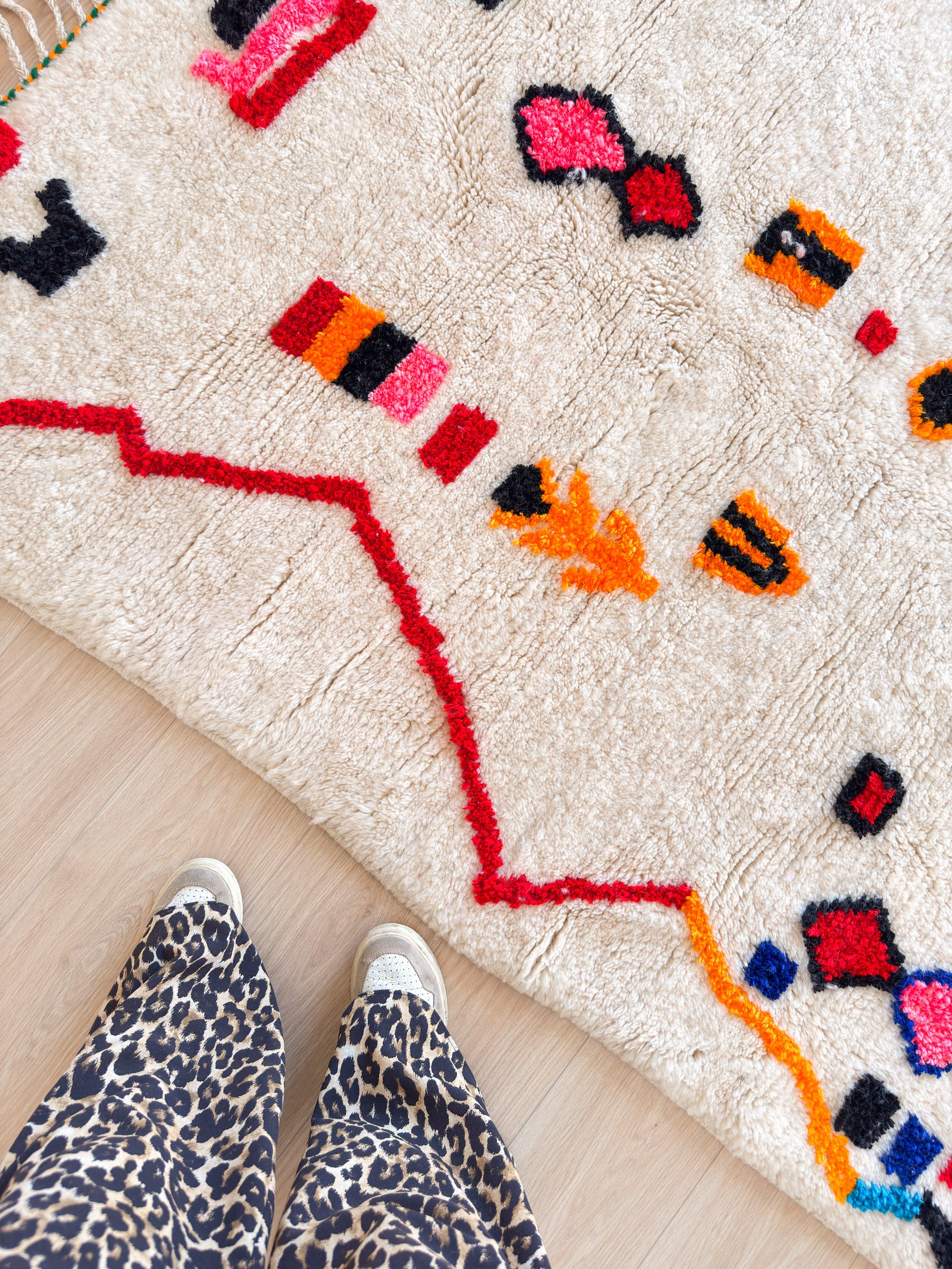 Bunter Berberteppich 147 x 217 cm - Nr. 2443