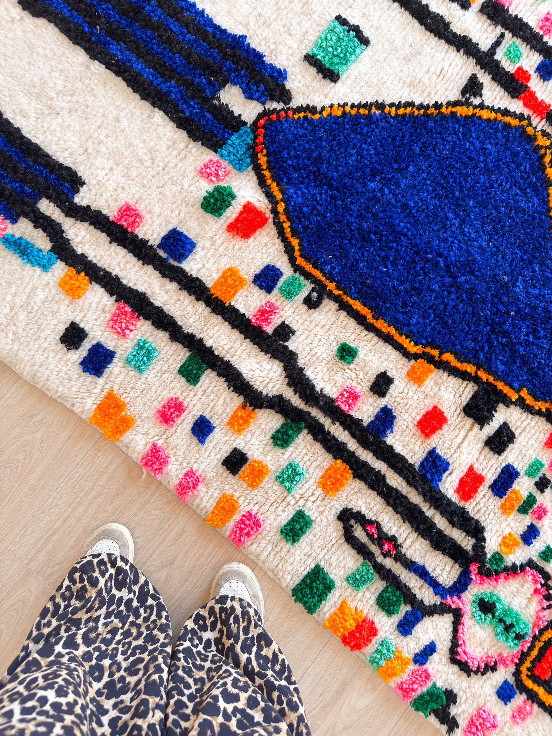 Bunter Berberteppich 142 x 219 cm - Nr. 2423