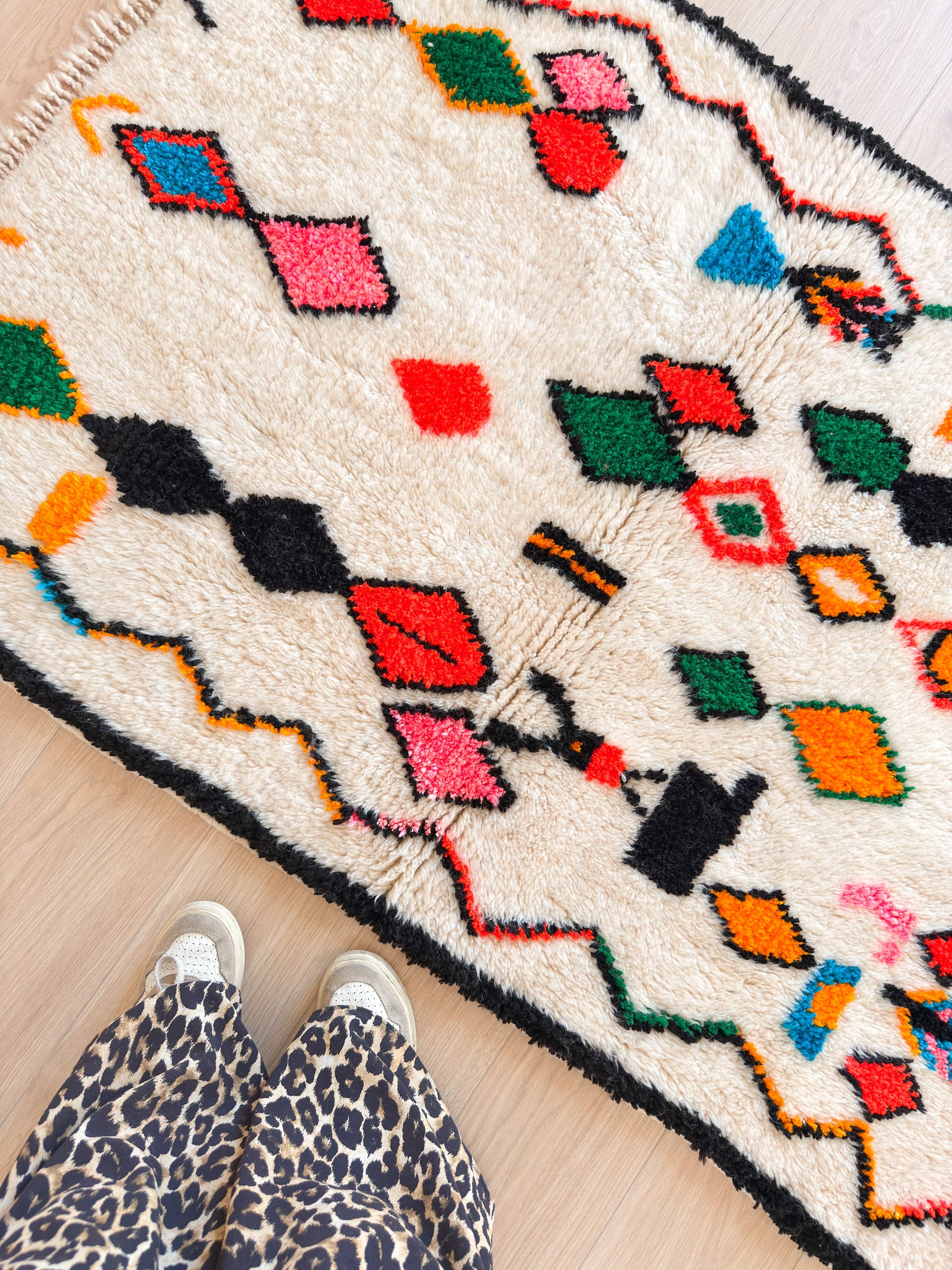 Tapis berbère coloré 105 x 174 cm - n°2453