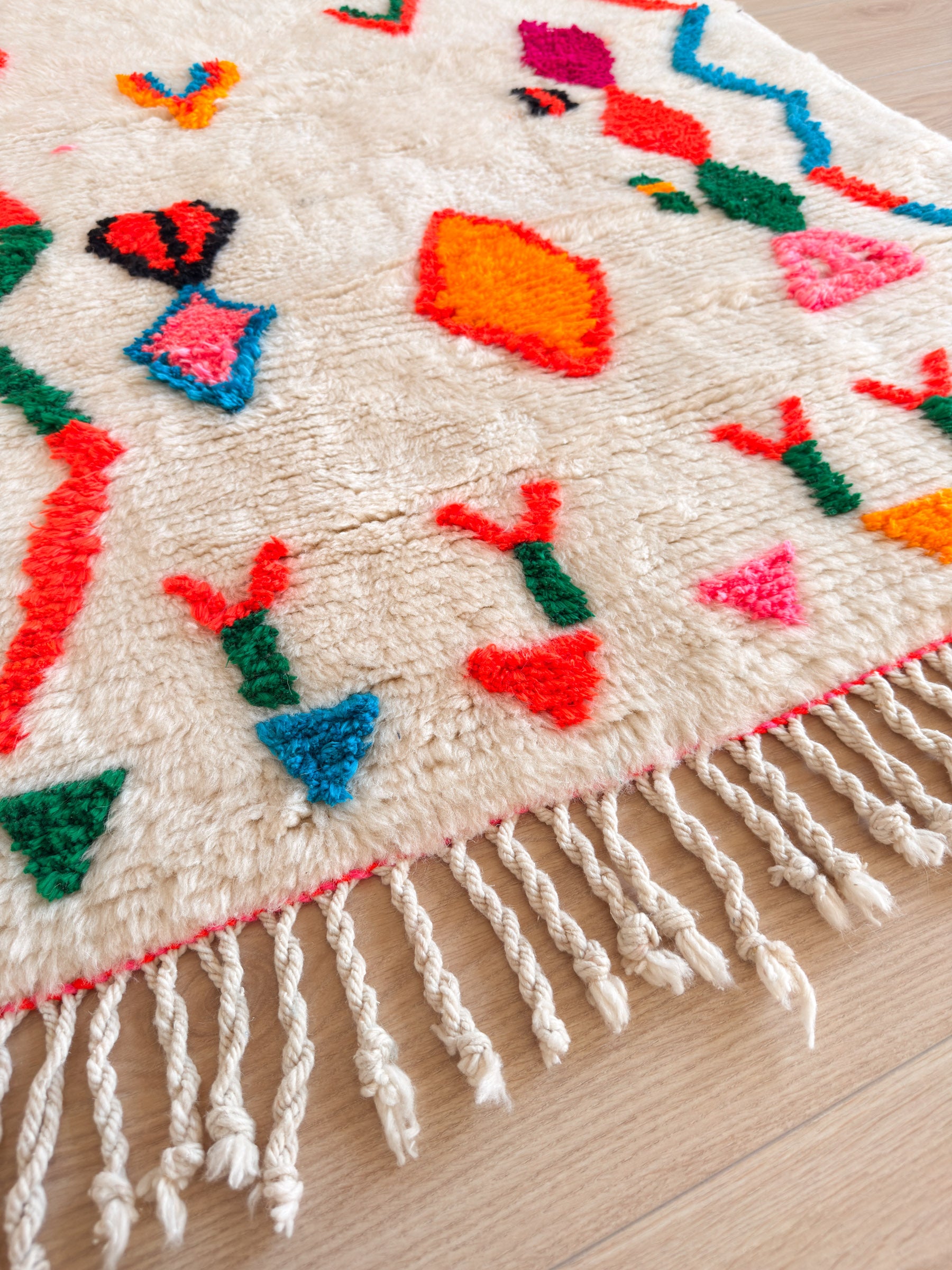 Bunter Berberteppich 96 x 176 cm - Nr. 2456