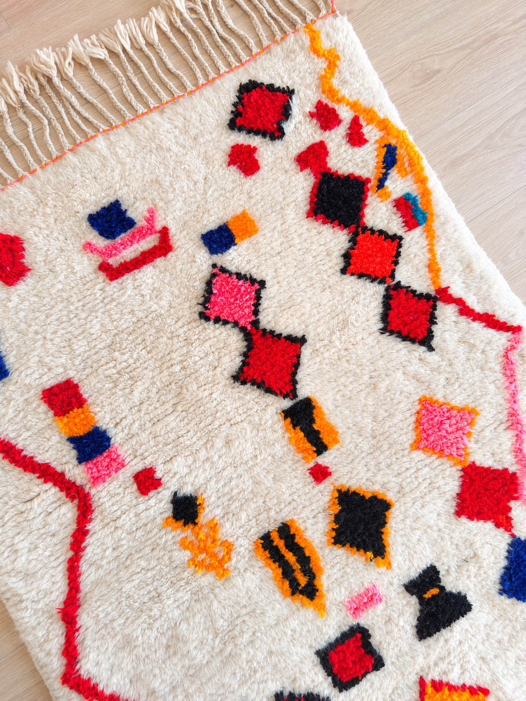 Bunter Berberteppich 110 x 199 cm - Nr. 2462