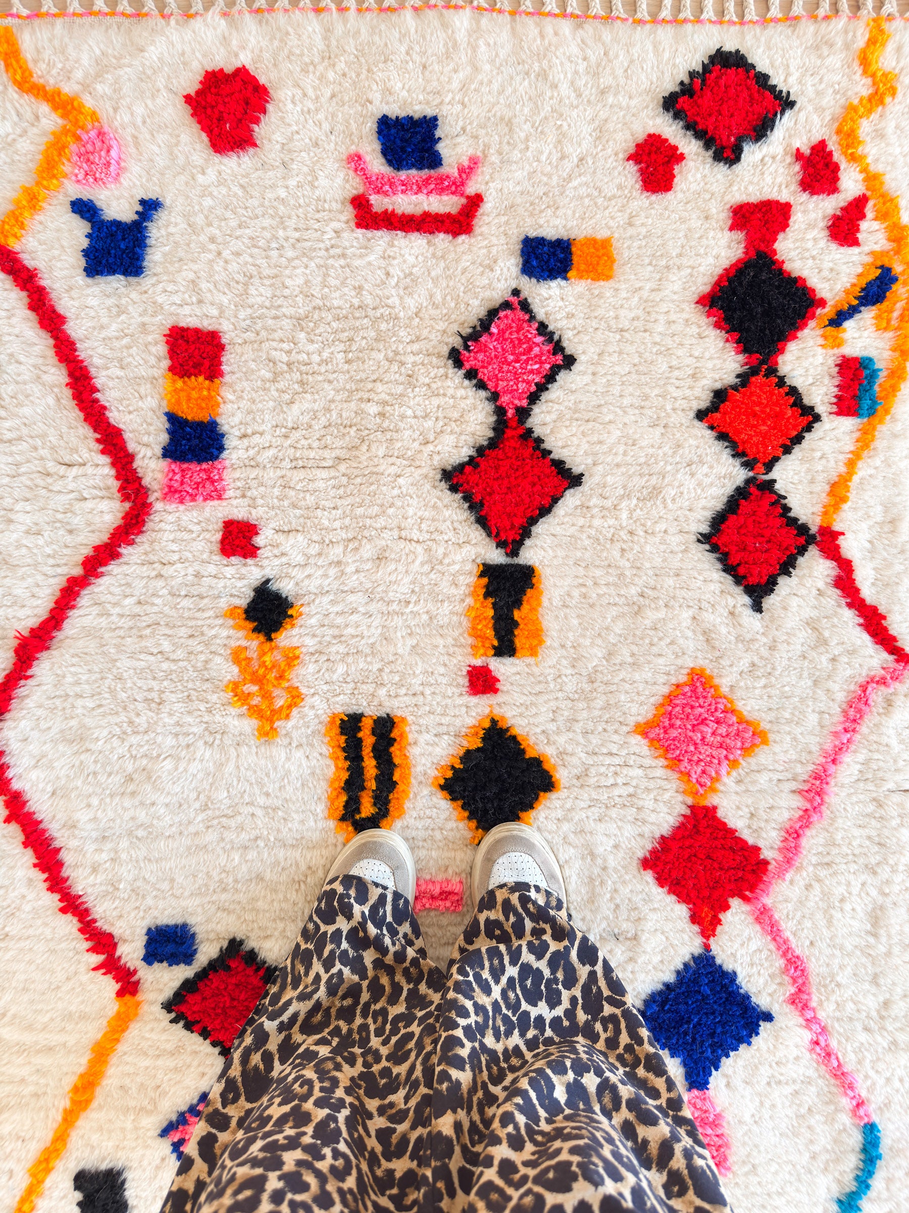 Bunter Berberteppich 110 x 199 cm - Nr. 2462