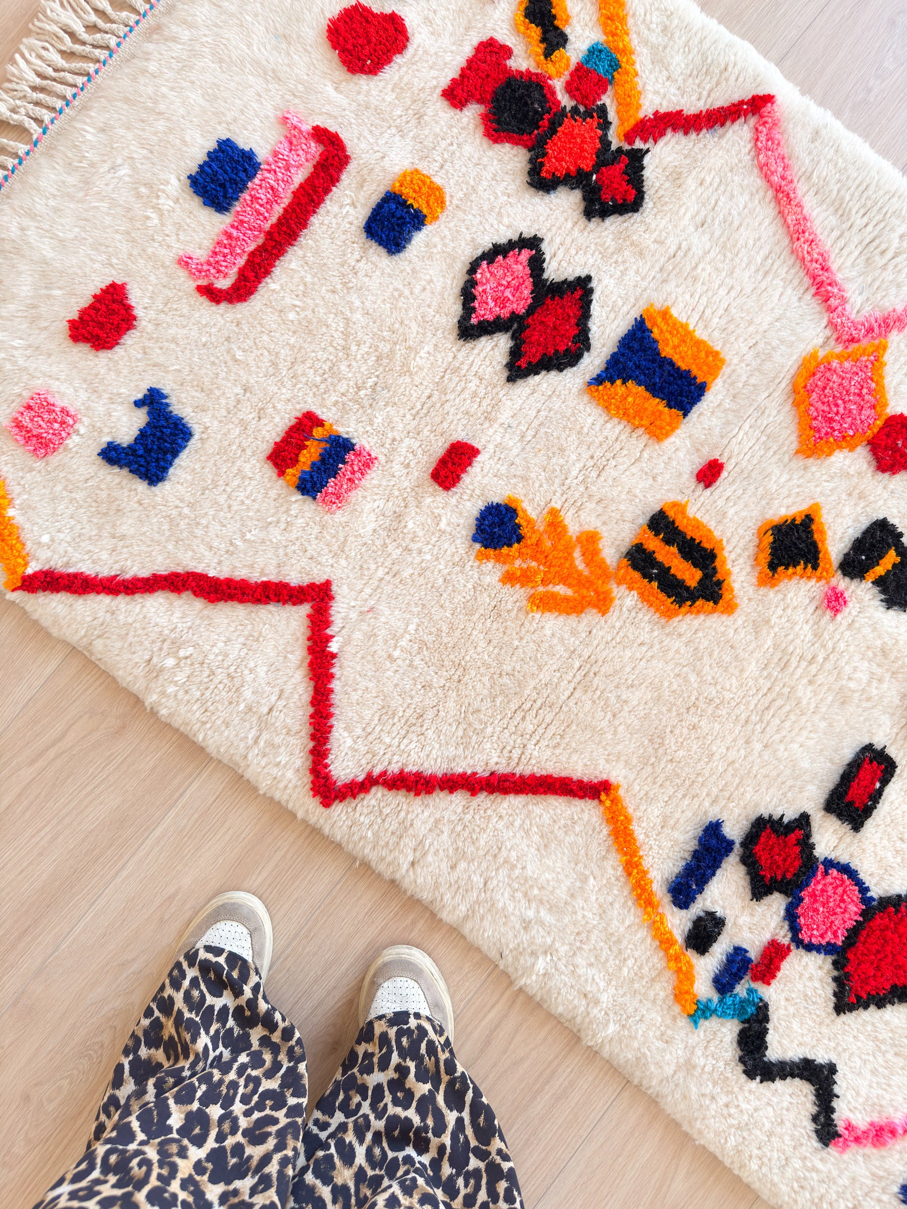 Bunter Berberteppich 100 x 169 cm - Nr. 2465