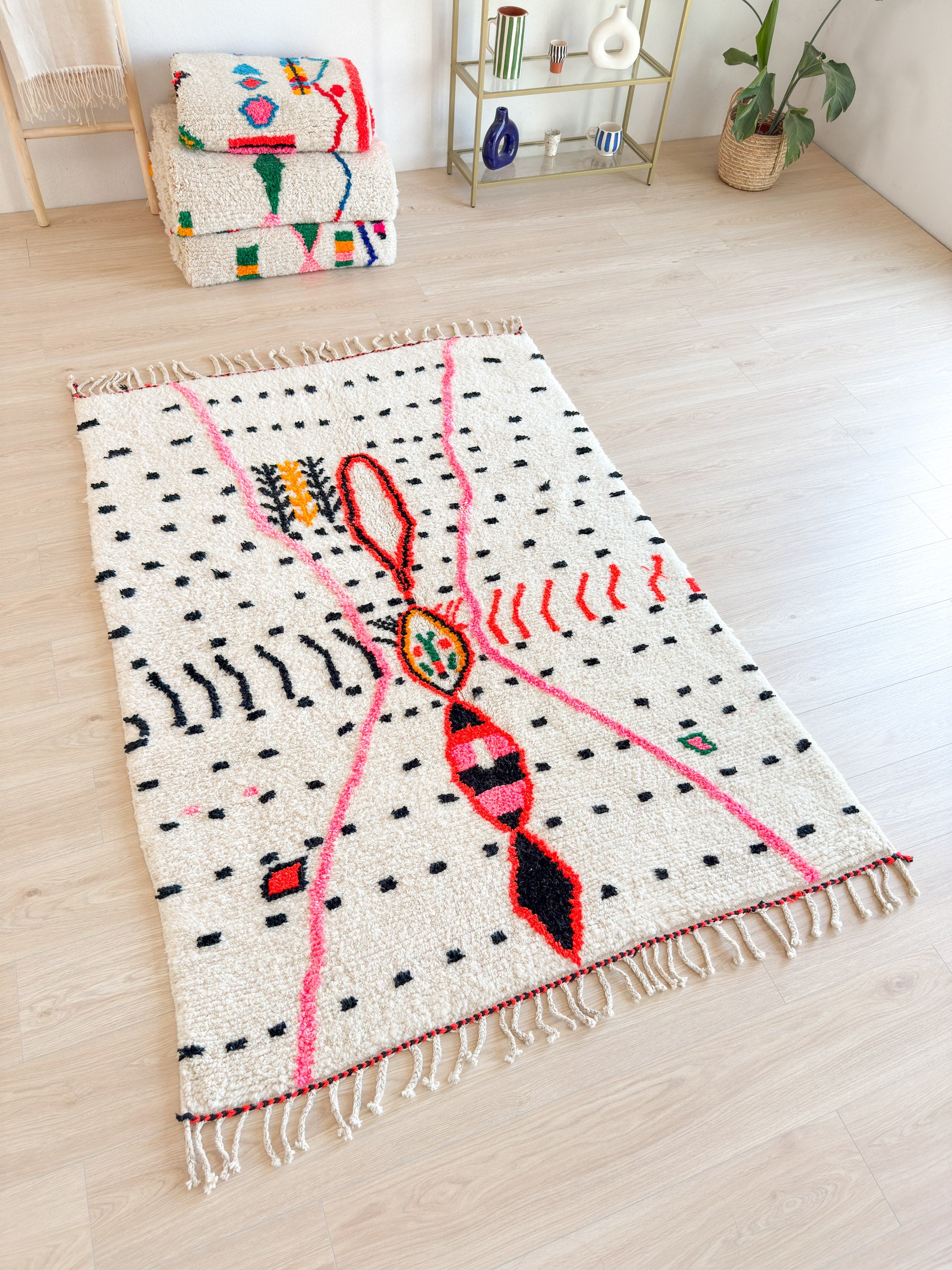 Farbenfroher Berberteppich 151 x 229 cm - Nr. 2151