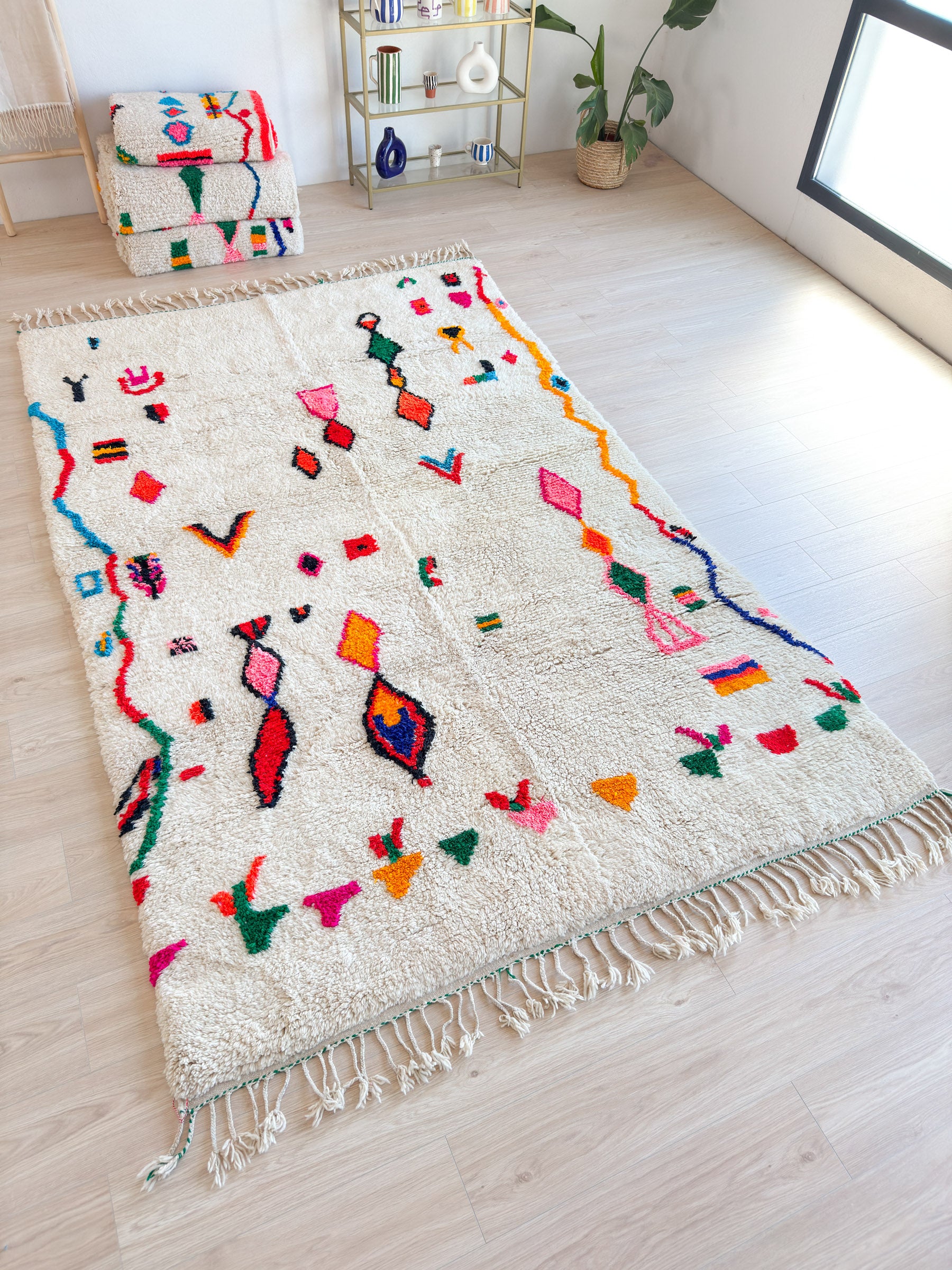 Tapis berbère coloré 192 x 316 cm - n°1176