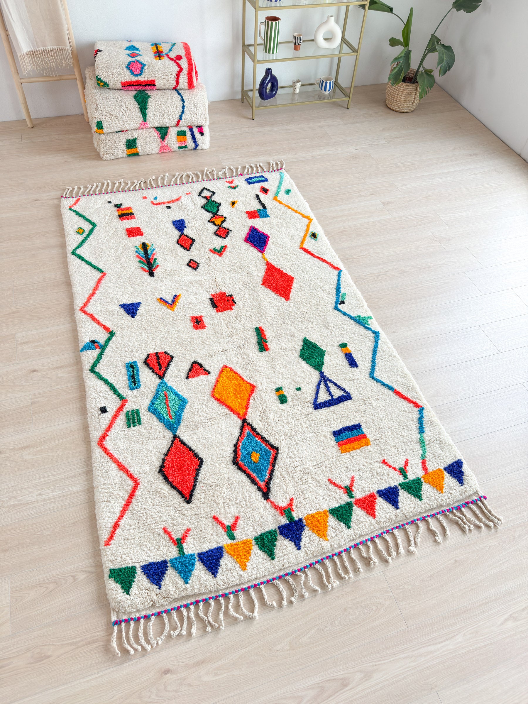 Bunter Berberteppich 150 x 269 cm - Nr. 2124
