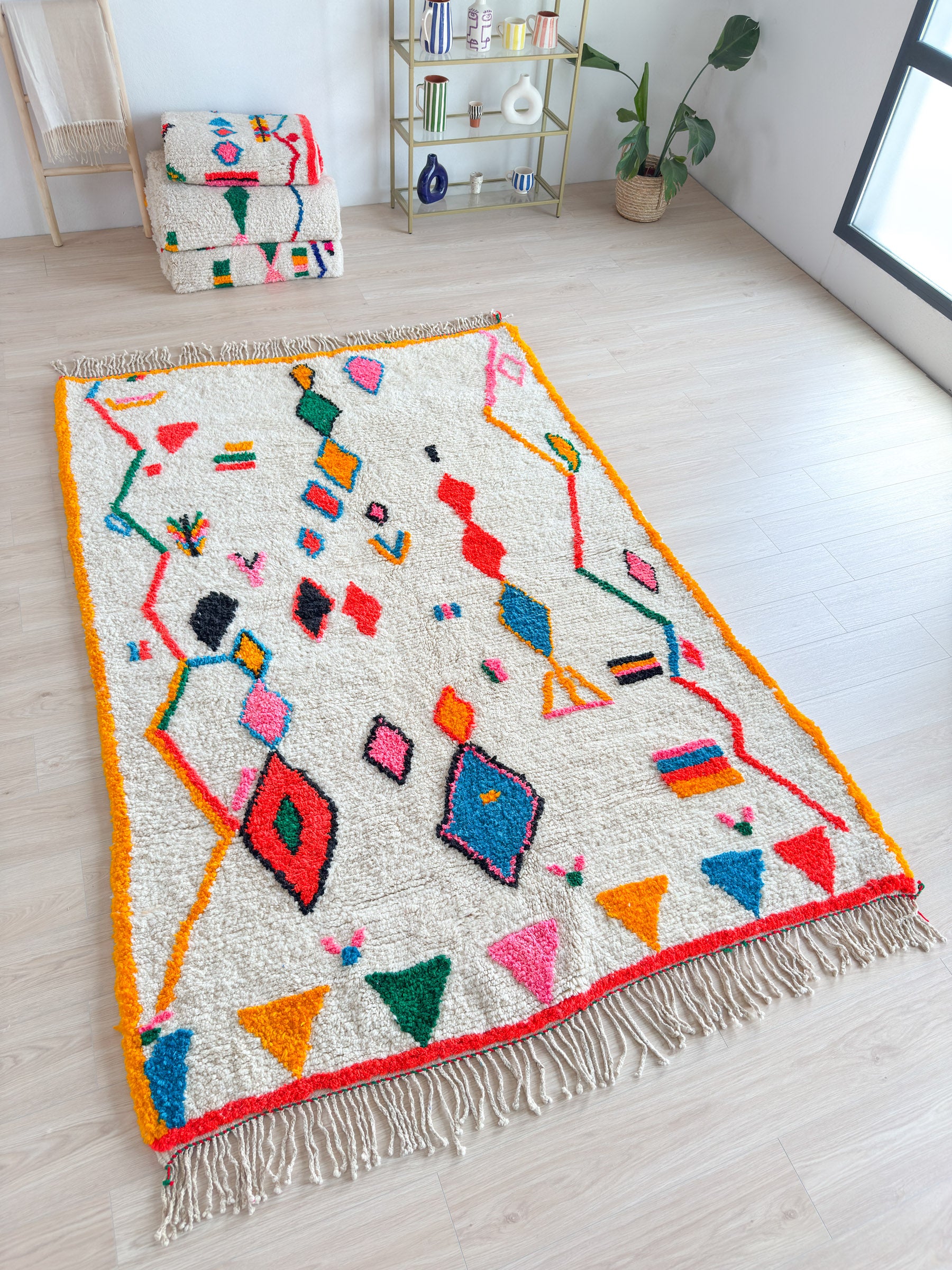 Bunter Berberteppich 192 x 306 cm - Nr. 2137