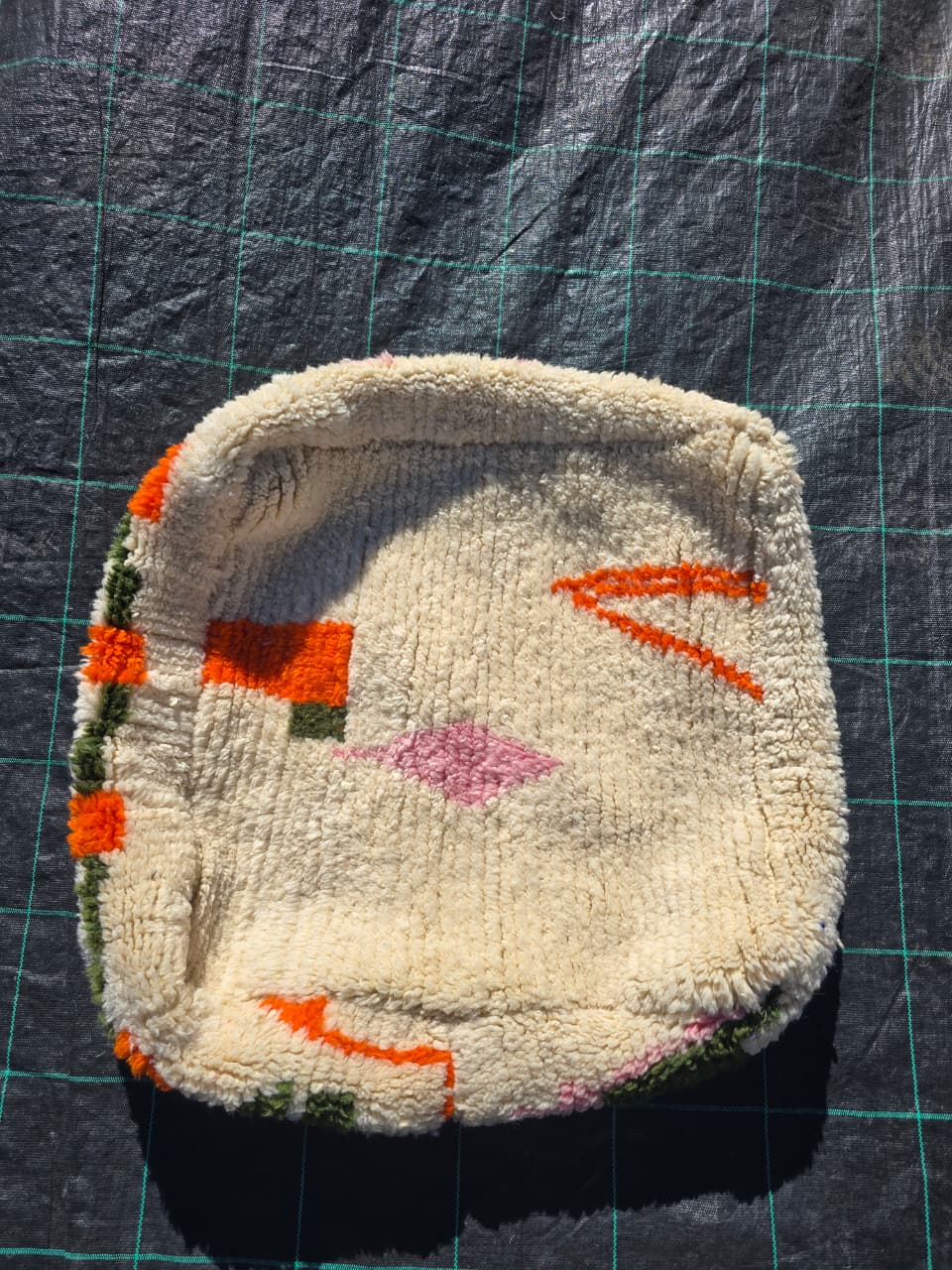 Marokkolainen Rahi, värikkäät berberirahi - 60 x 60 cm - n°129