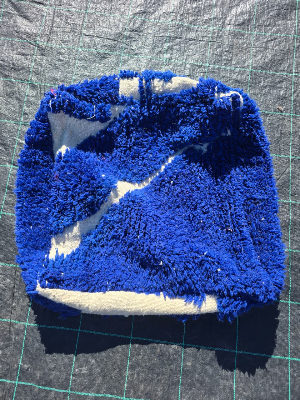 Draft - Moroccan pouf, colorful Berber pouf - 60 x 60 cm - No. 108