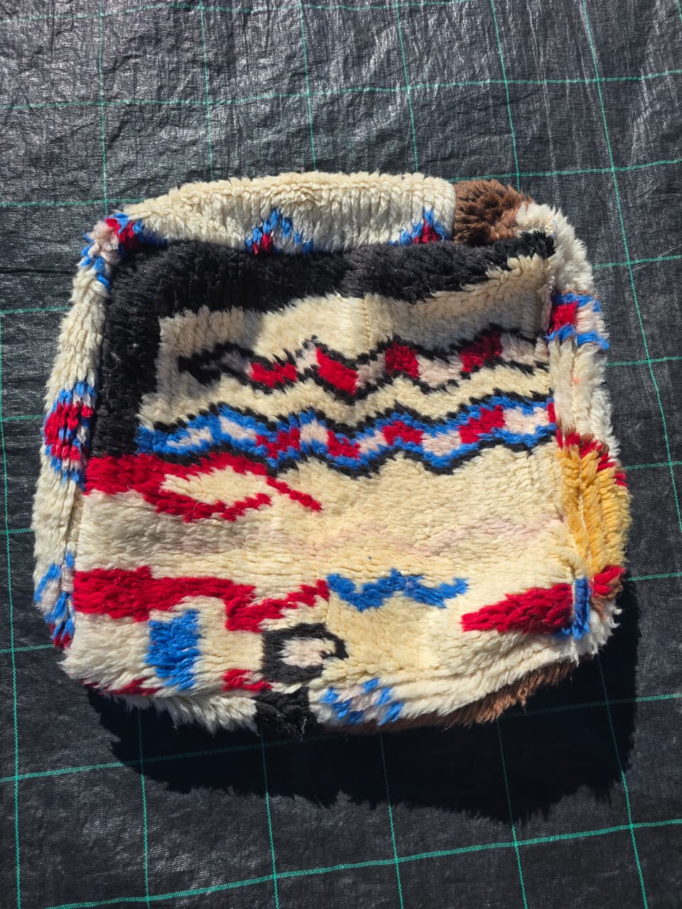 Marokkolainen rahi, värikkäs berberirahi - 60 x 60 cm - n°138