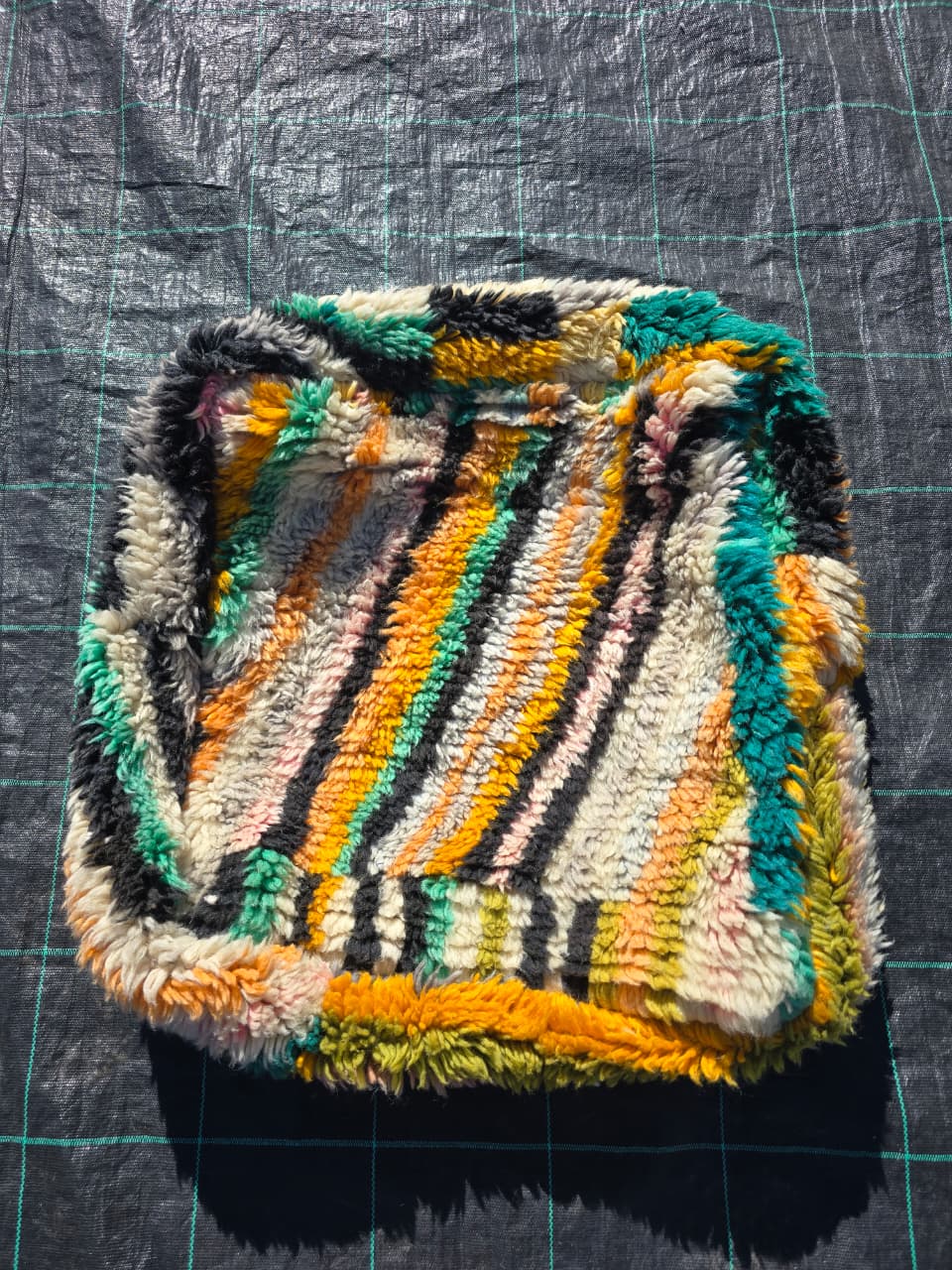 Marokkolainen Rahi, värikkäät berberirahi - 60 x 60 cm - n°125