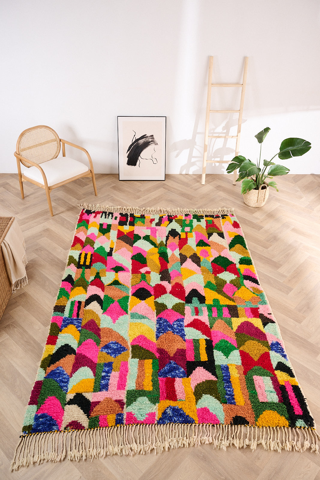 Colorful Berber Rug 175 x 259 cm / 5.7 x 8.5 ft - n°1521