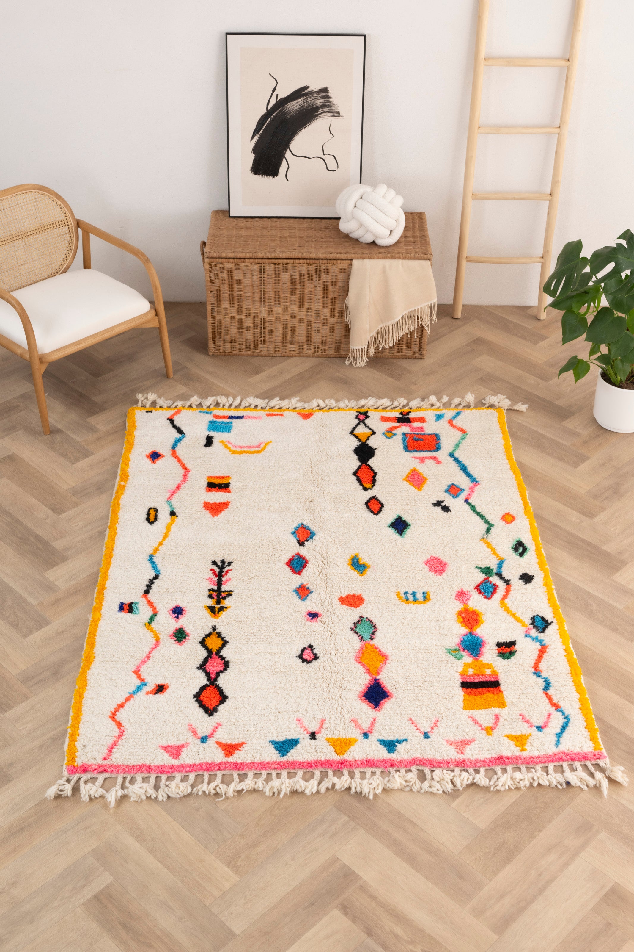 Colorful Berber rug 158 x 206 cm - n°1573