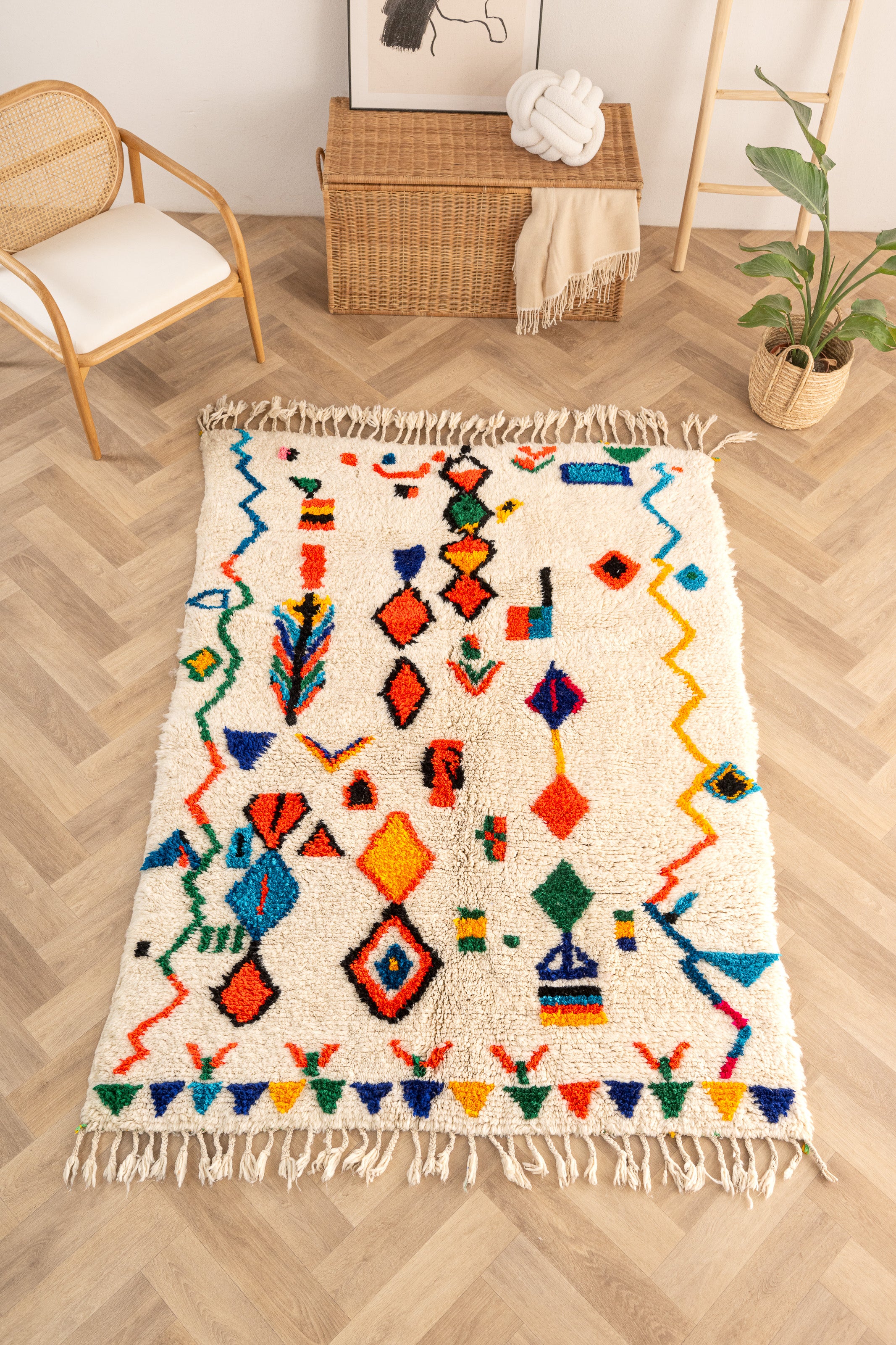 Tapis berbère coloré 150 x 224 cm - n°1651